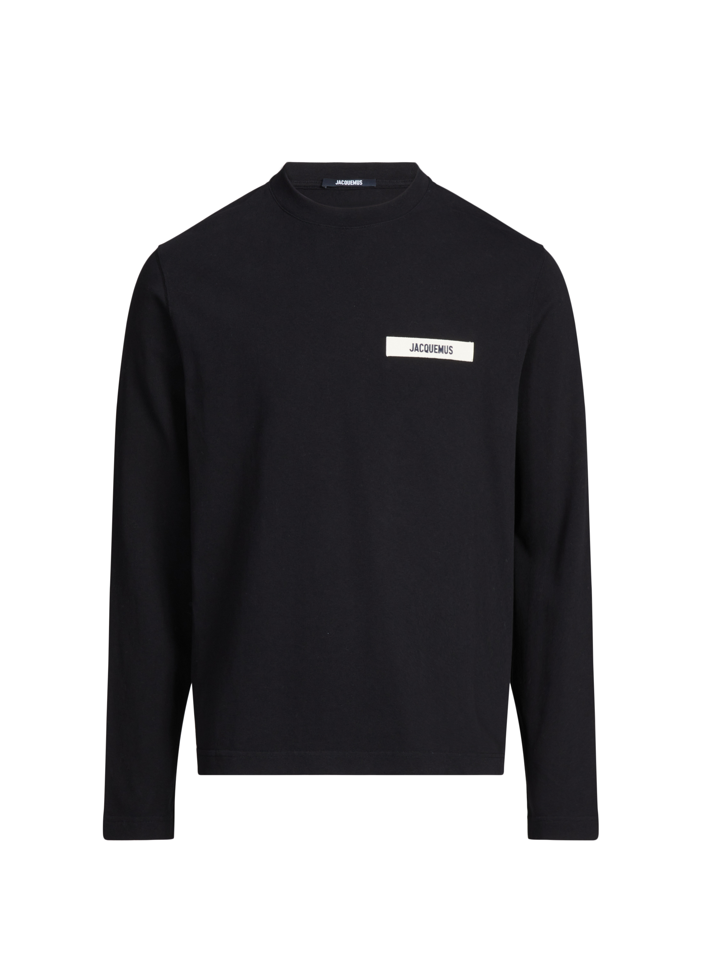 T-shirt manches longues Gros Grain en coton JACQUEMUS Noir