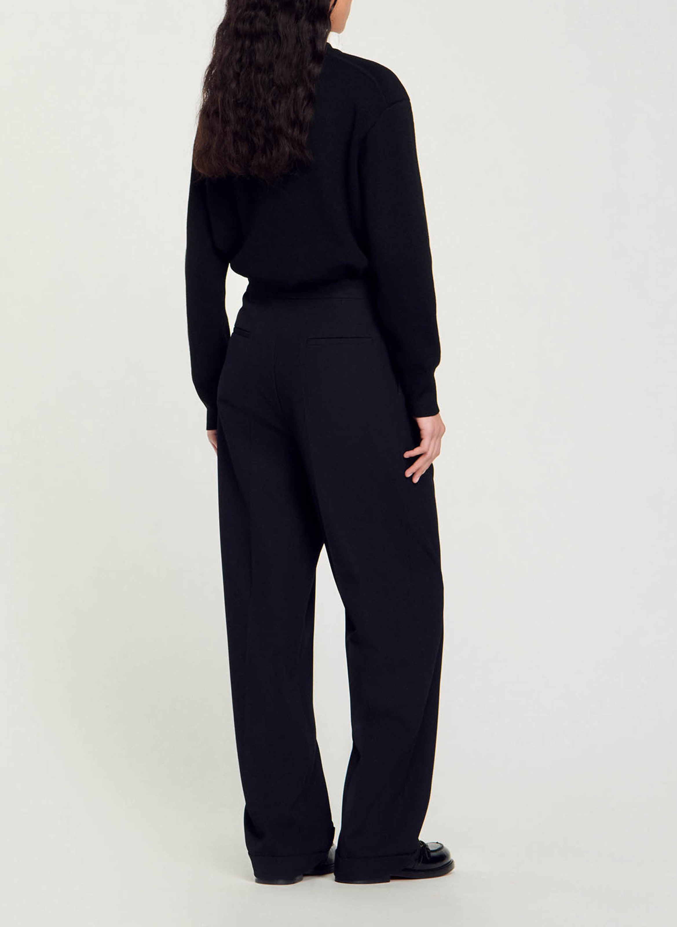 Pantalon large fluide Noir