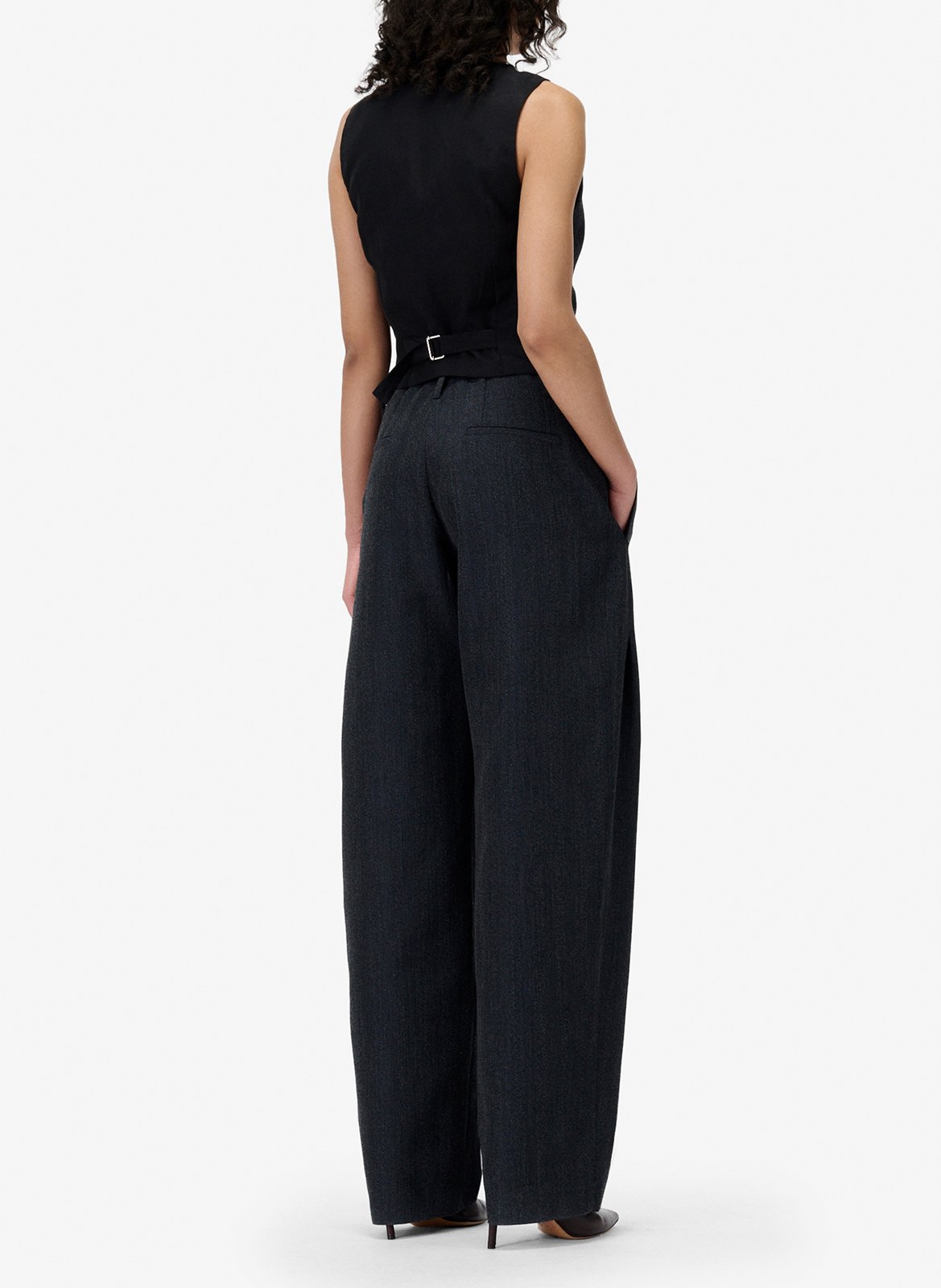 Veston tailleur sans manches en laine mélangée benyo IRO Bleu