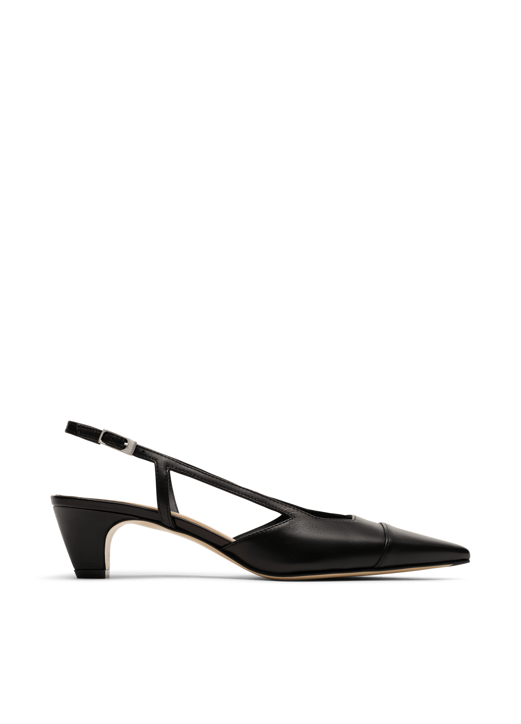 Sling back orso en nappa PARALLELE Noir