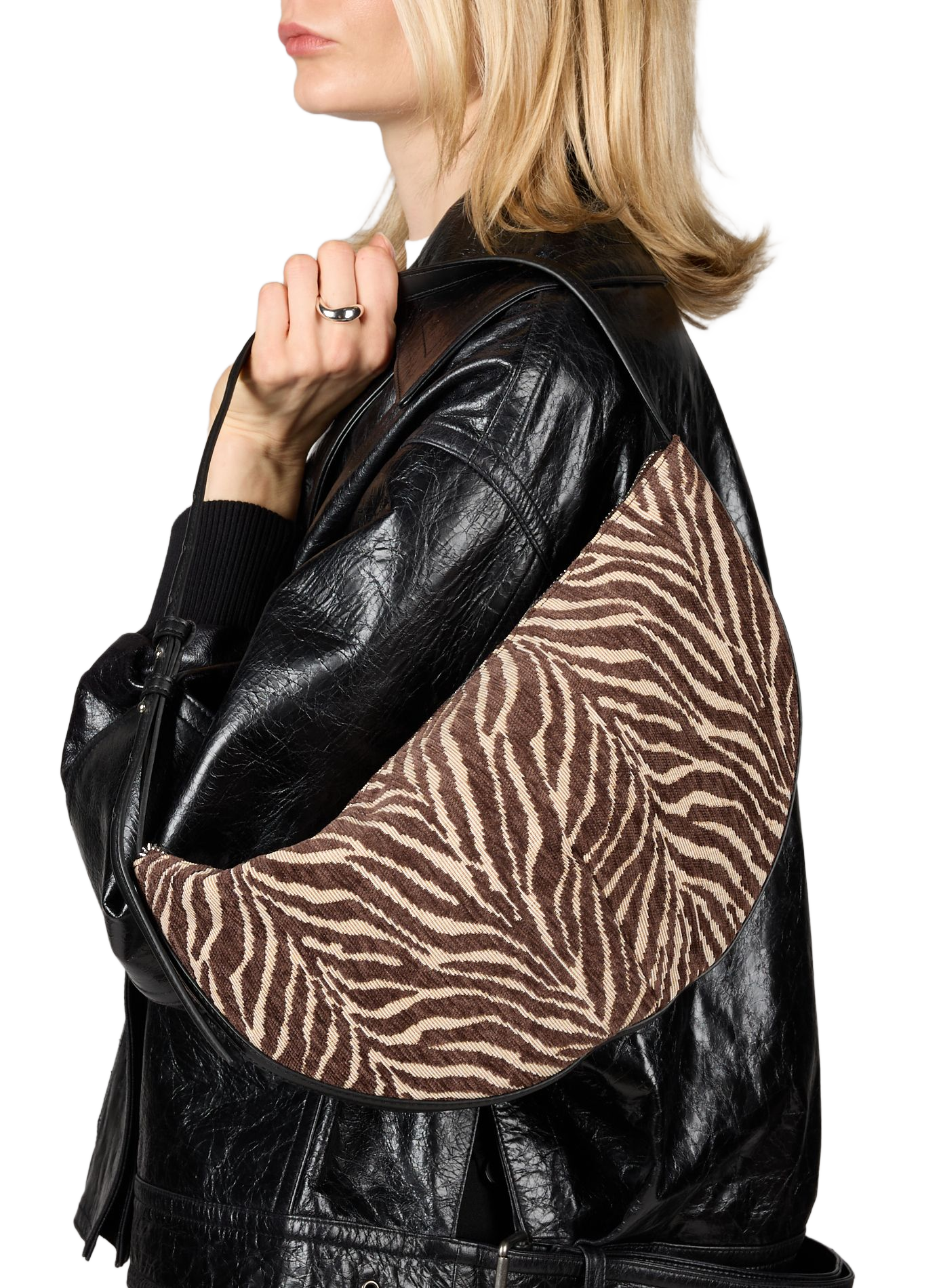 Sac à main Tscurly à motifs zèbre TOPSHOP Blanc