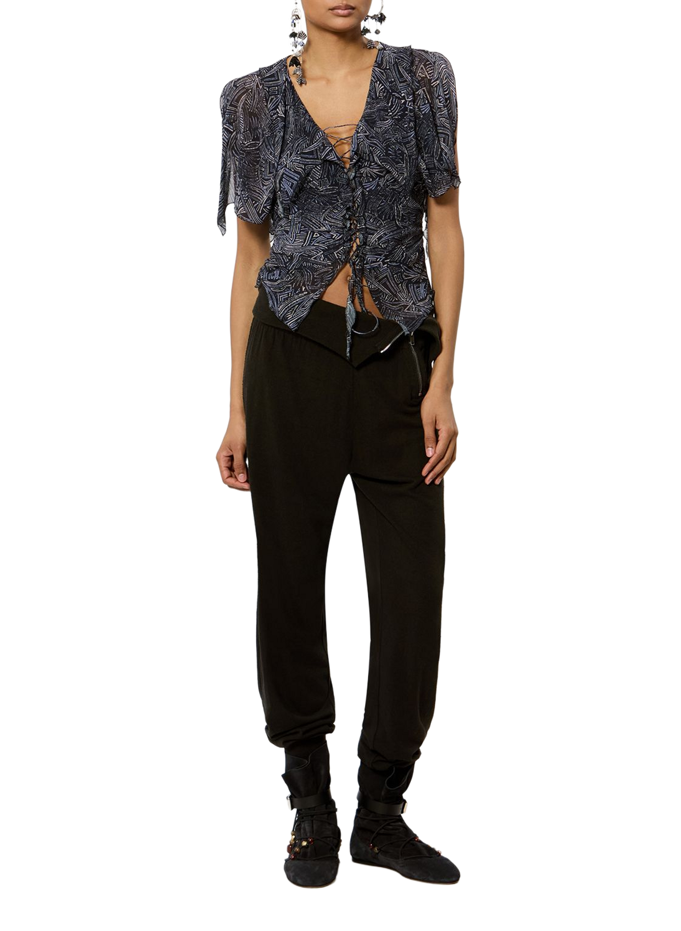 Anliegende Seidenbluse Thanais ISABEL MARANT Blau