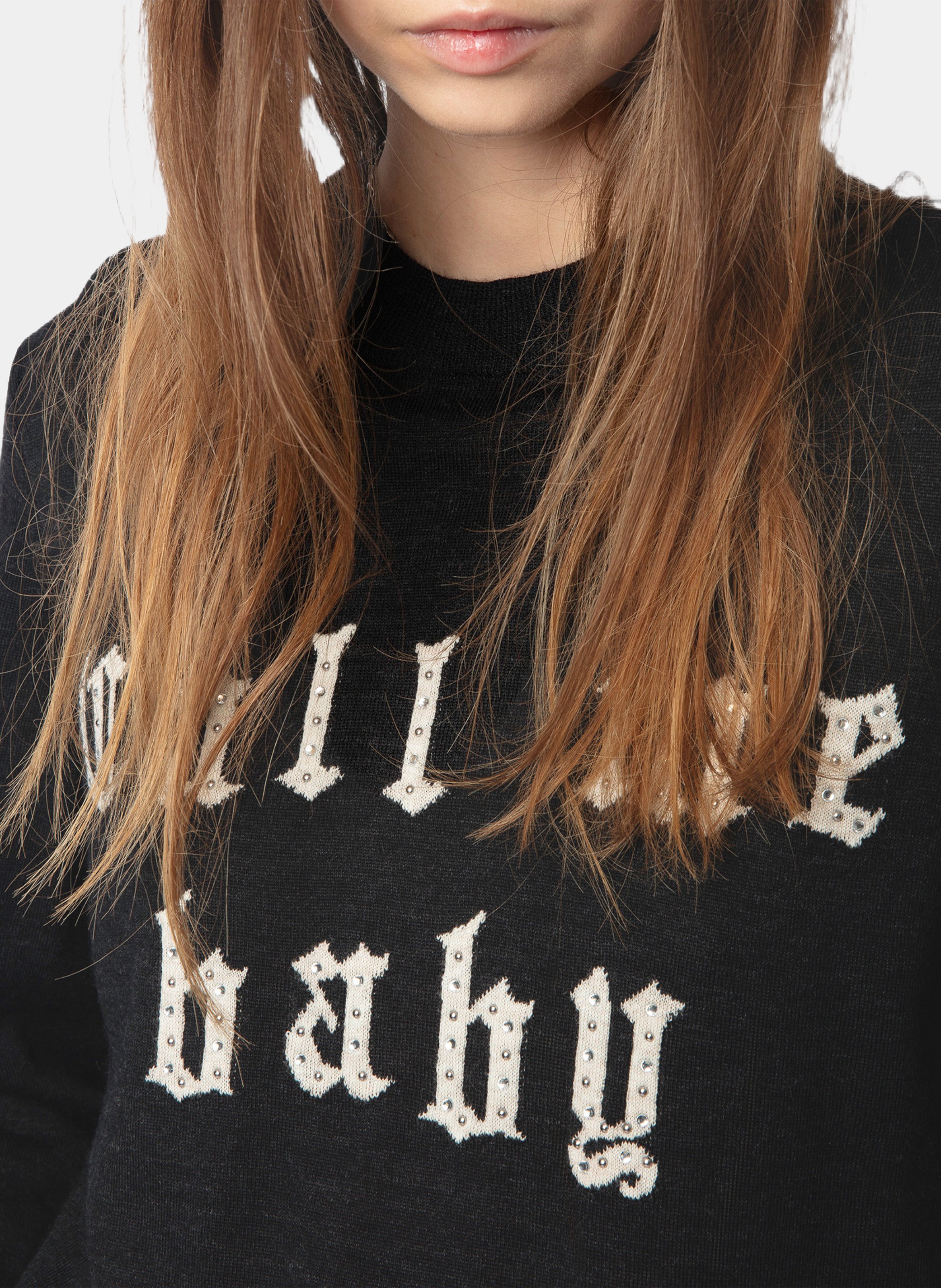 Pull droit en laine ivy ZADIG&VOLTAIRE Gris