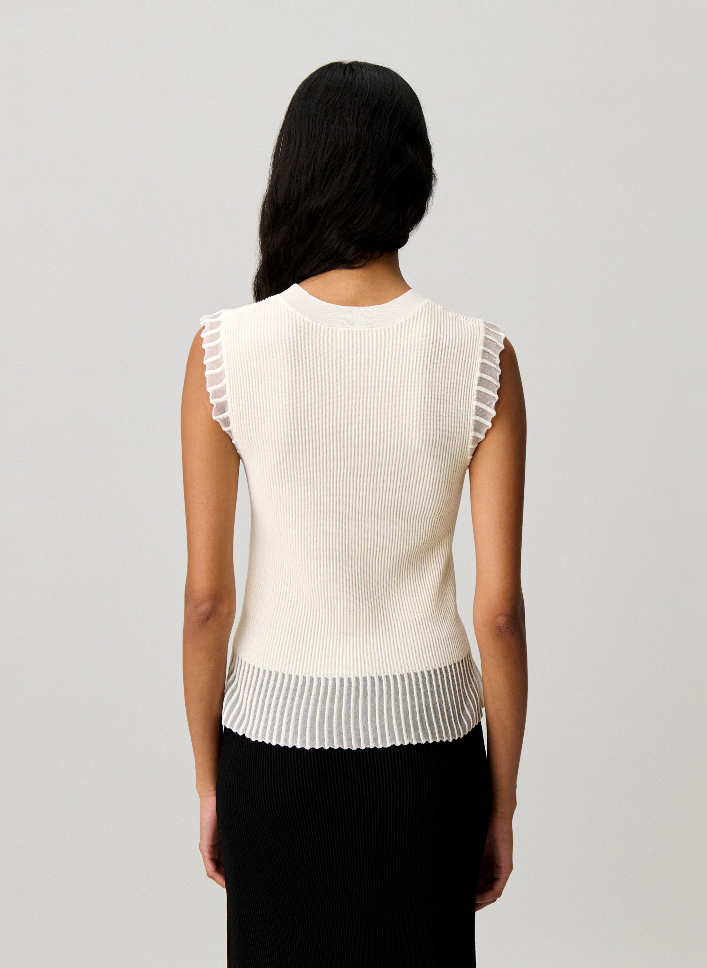 Top en maille moulant CLAUDIE PIERLOT Beige