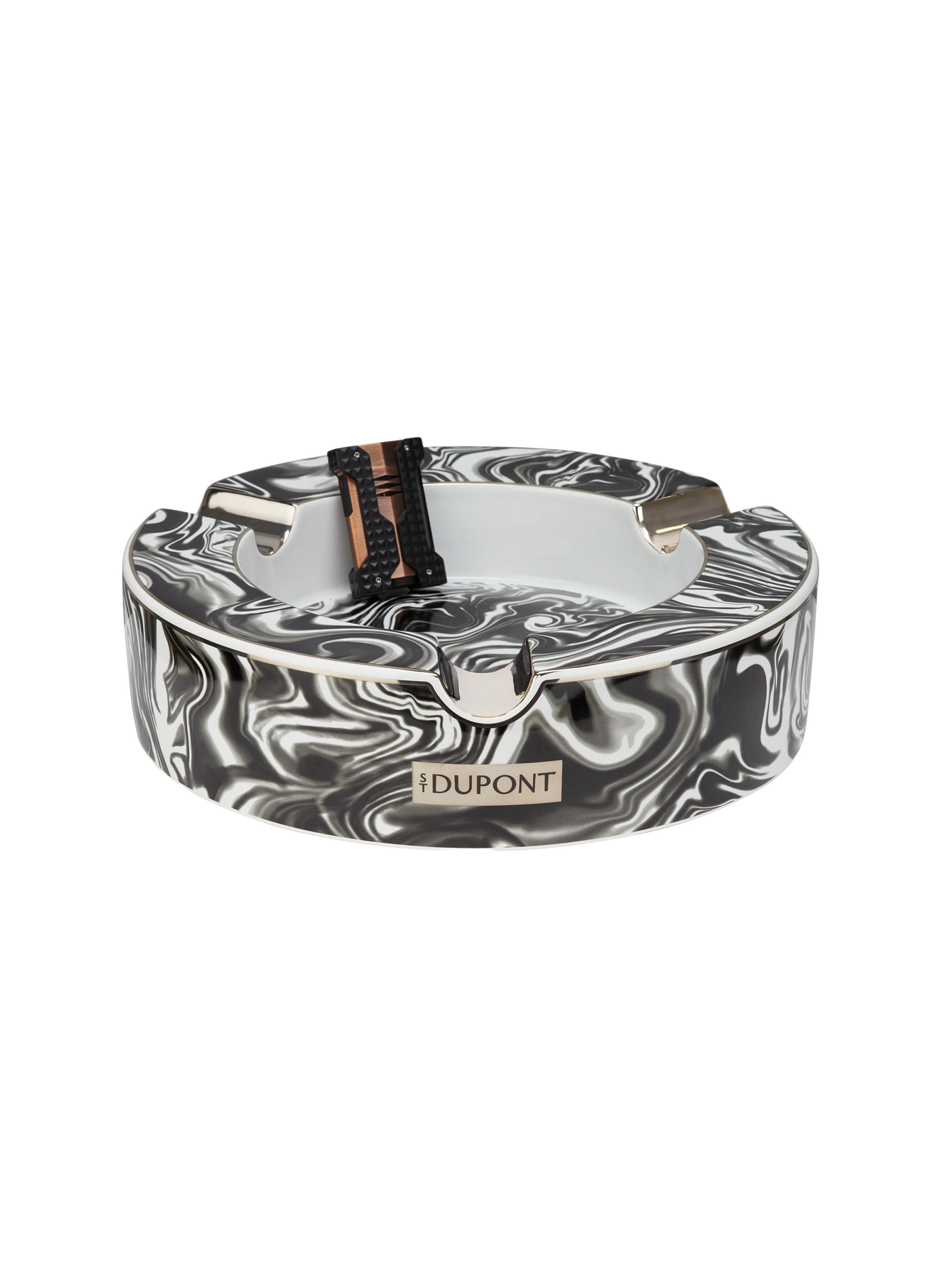 XL Porcelain Ashtray S.T. DUPONT Black