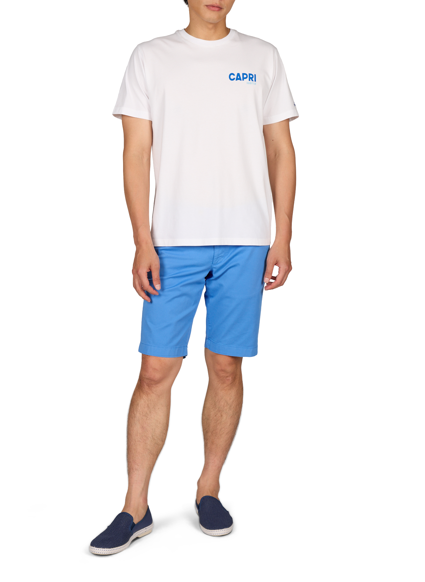 Tee-shirt droit imprimé en coton | Blanc MC2 SAINT BARTH Homme