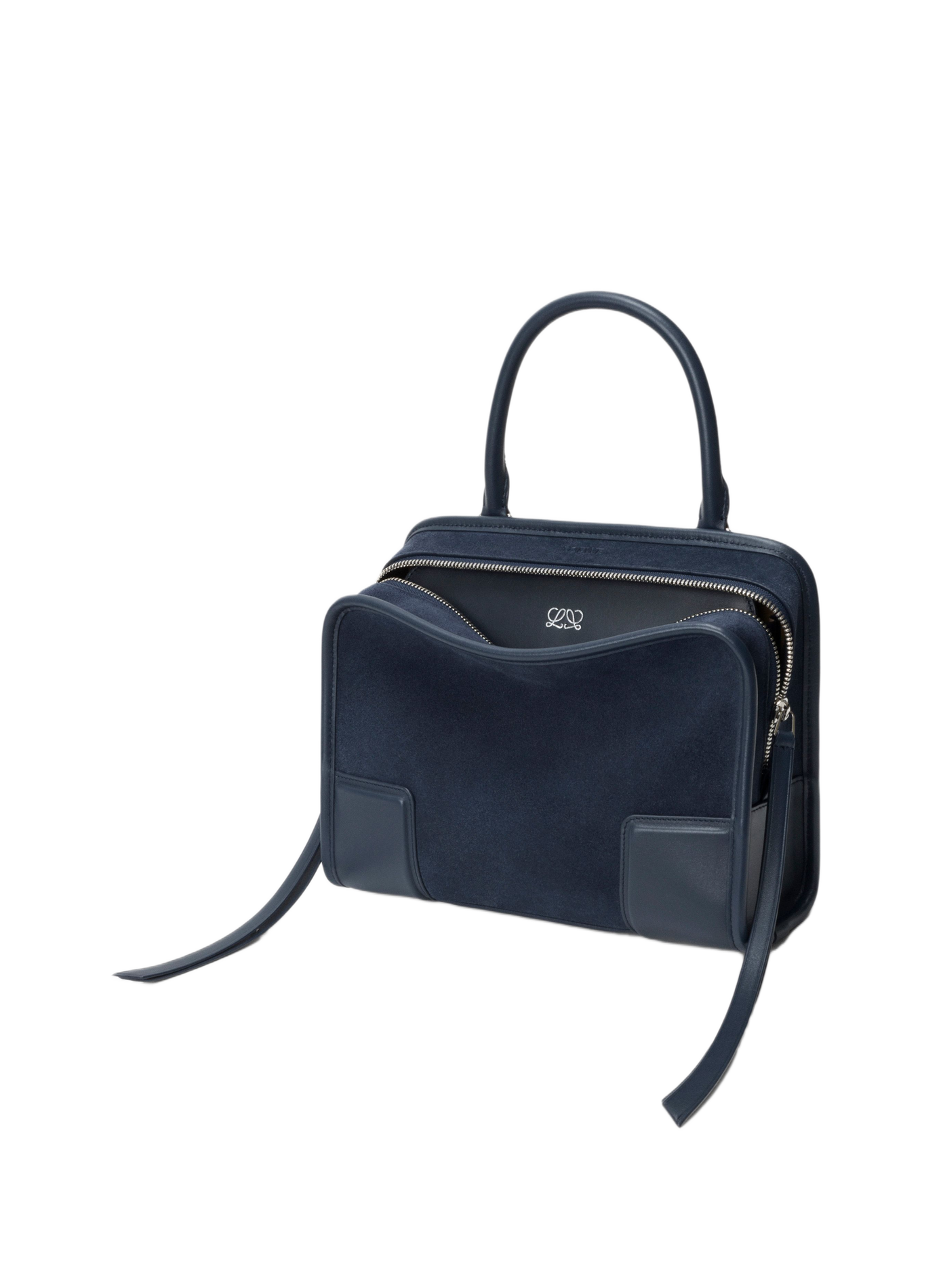 Kleines Amazona 180 Wildleder Lederhandtasche LOEWE Blau