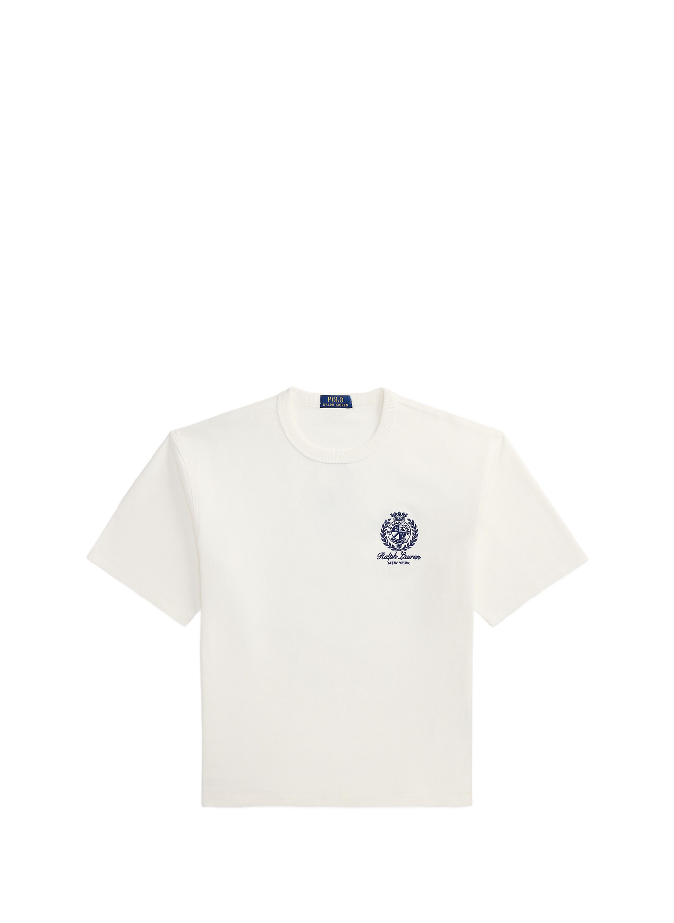 T-shirt droit à logo en coton POLO RALPH LAUREN Blanc