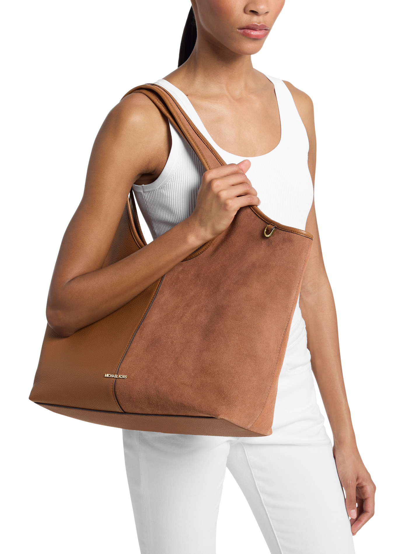 Sac cabas en cuir MICHAEL KORS Marron
