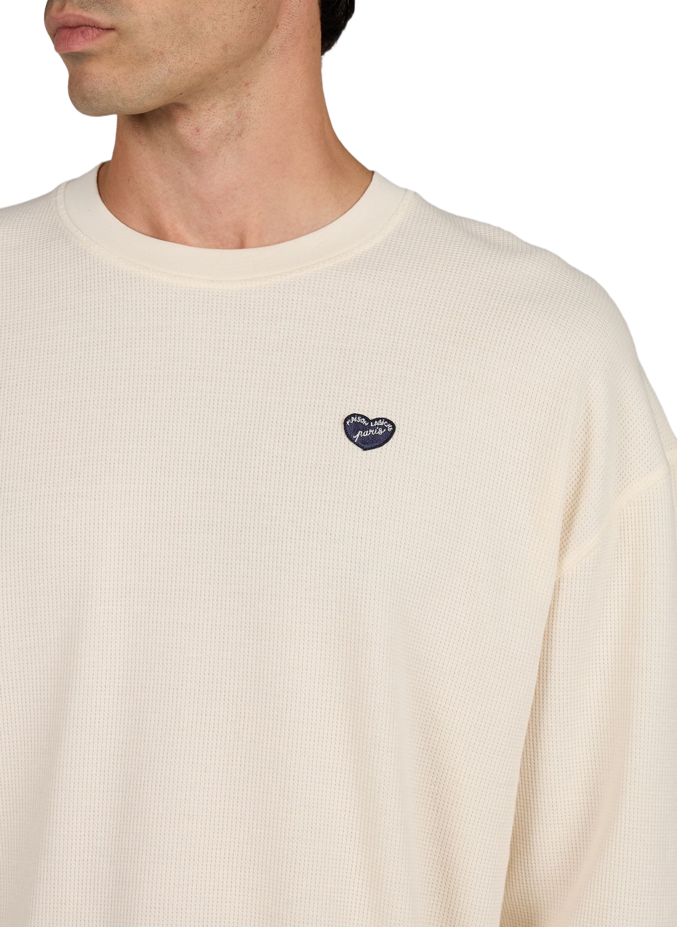 Gerader Rundhalsausschnitt-Pullover aus Baumwollmischung MAISON LABICHE Weiss