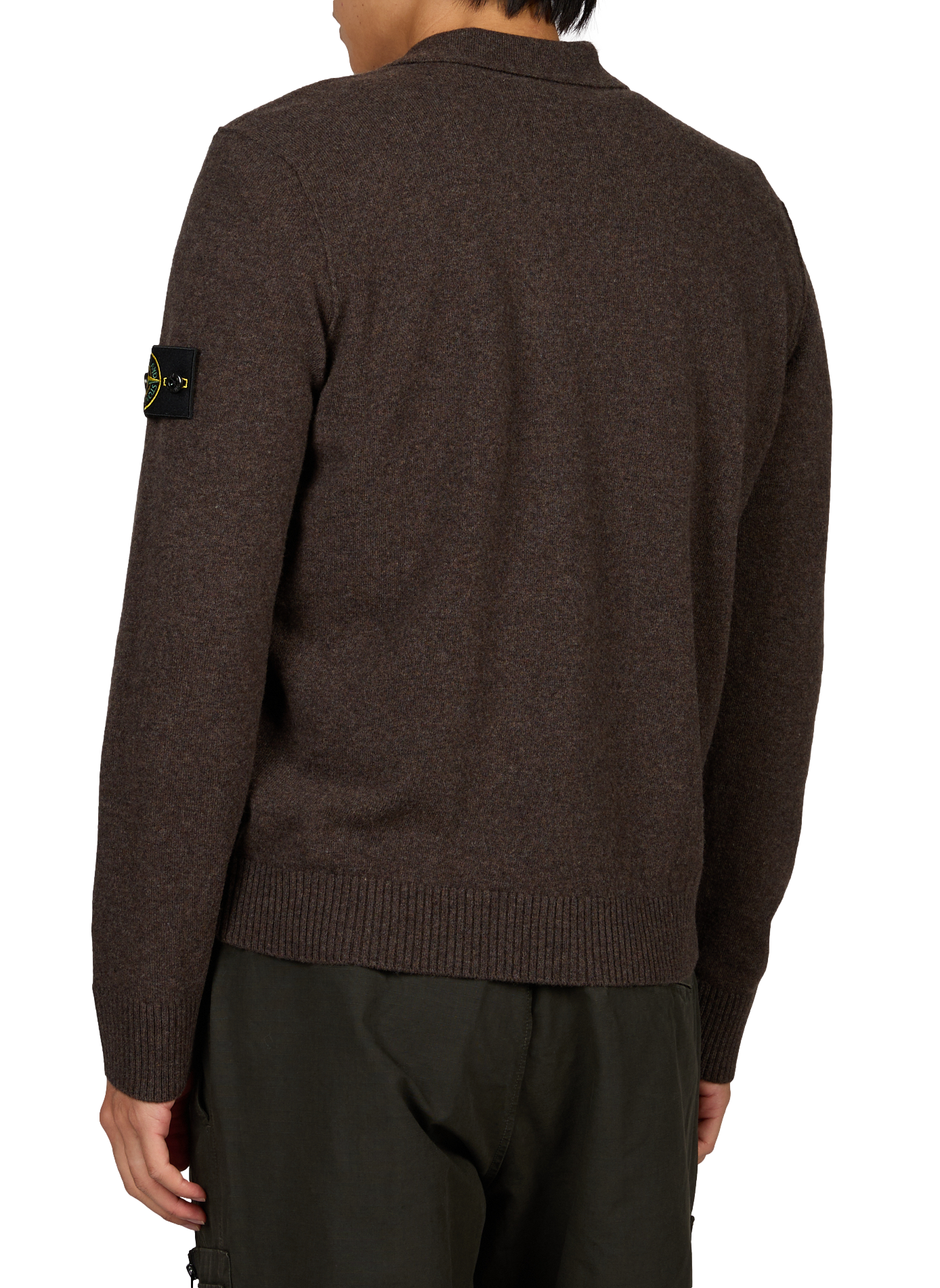 Gerade geschnittenes Polo aus reiner Schurwolle STONE ISLAND Grau