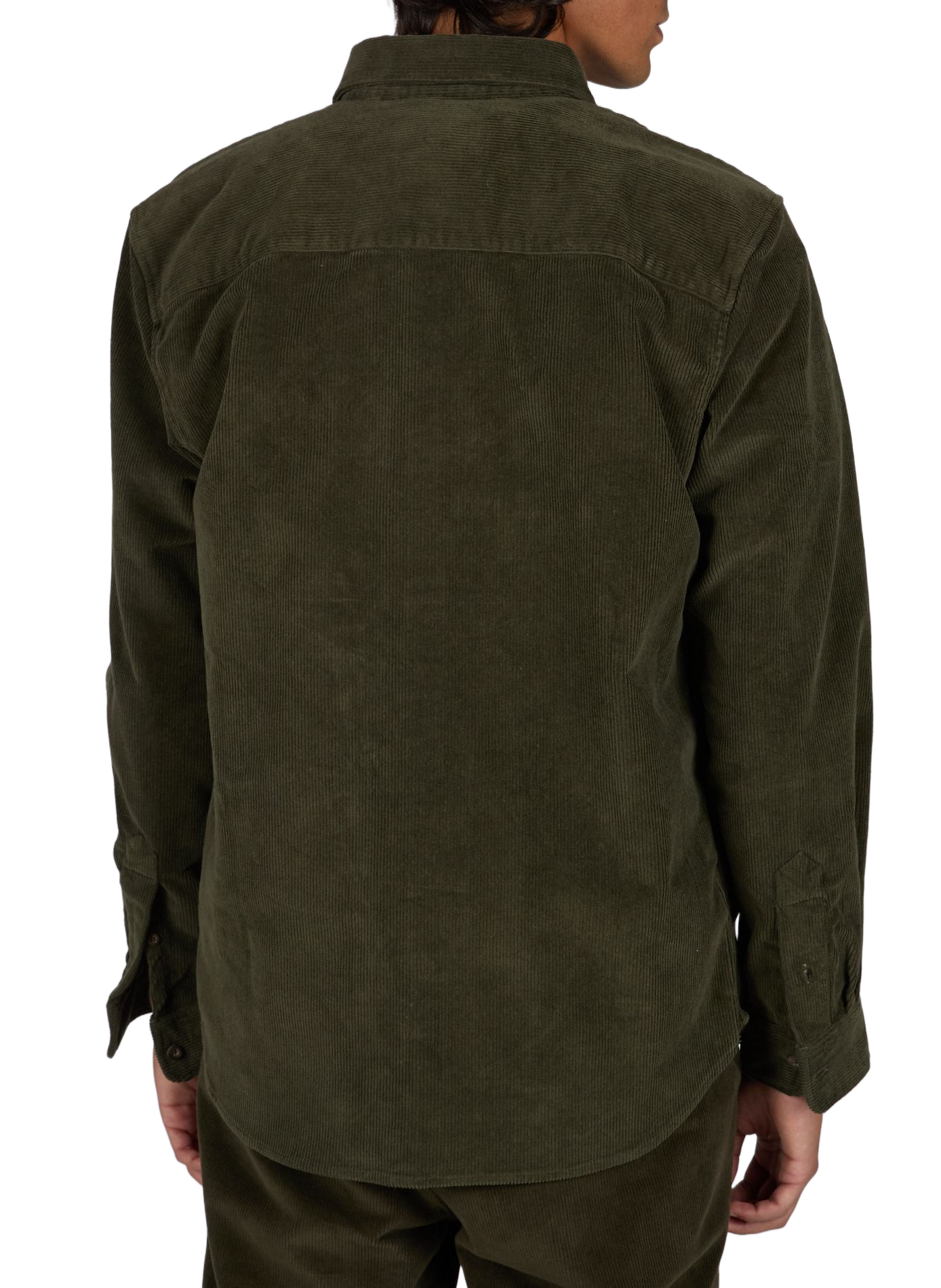 Chemise droite col boutonné en coton mélangé MAISON LABICHE Vert