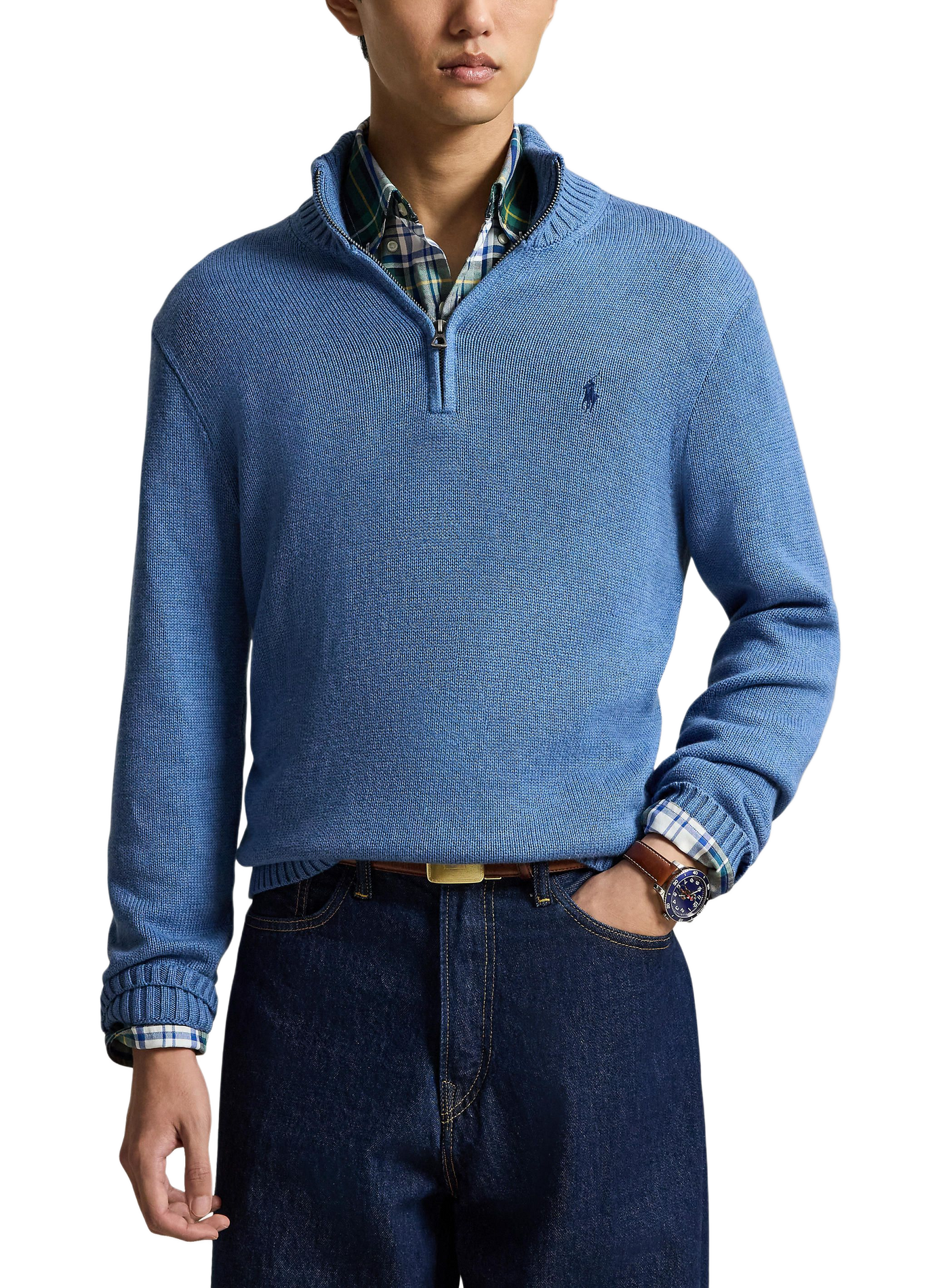 Pull à col zippé | Bleu POLO RALPH LAUREN Homme