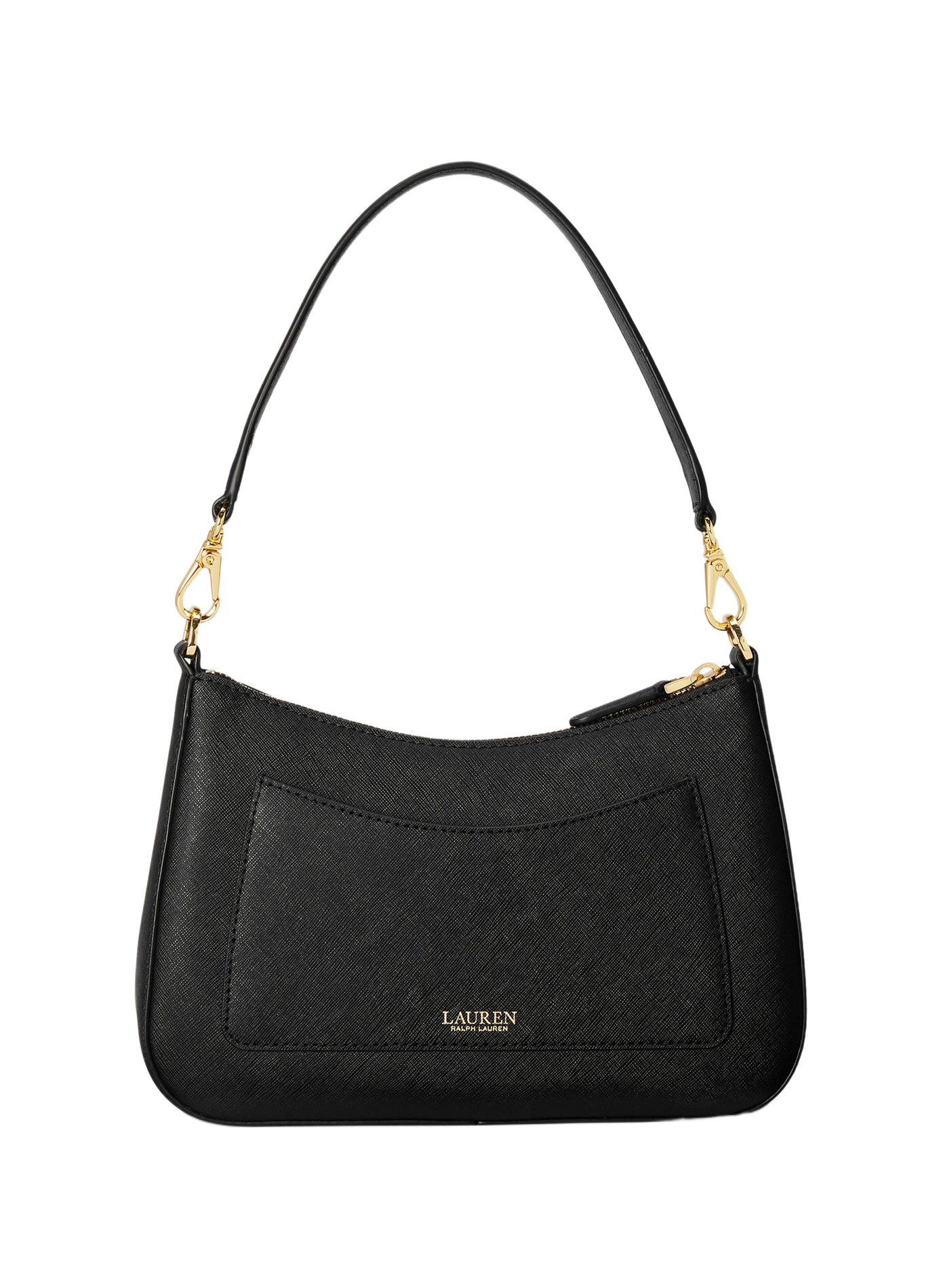 DANNI 26 MEDIUM crosshatch leather bag LAUREN Black