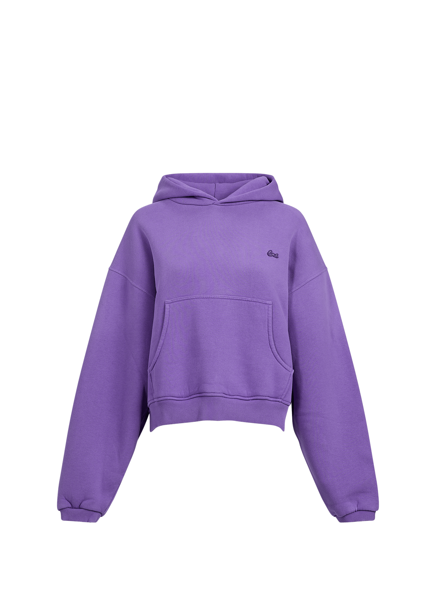 Einfarbiger Hoodie mit geradem Schnitt und Kapuze ERL Violett