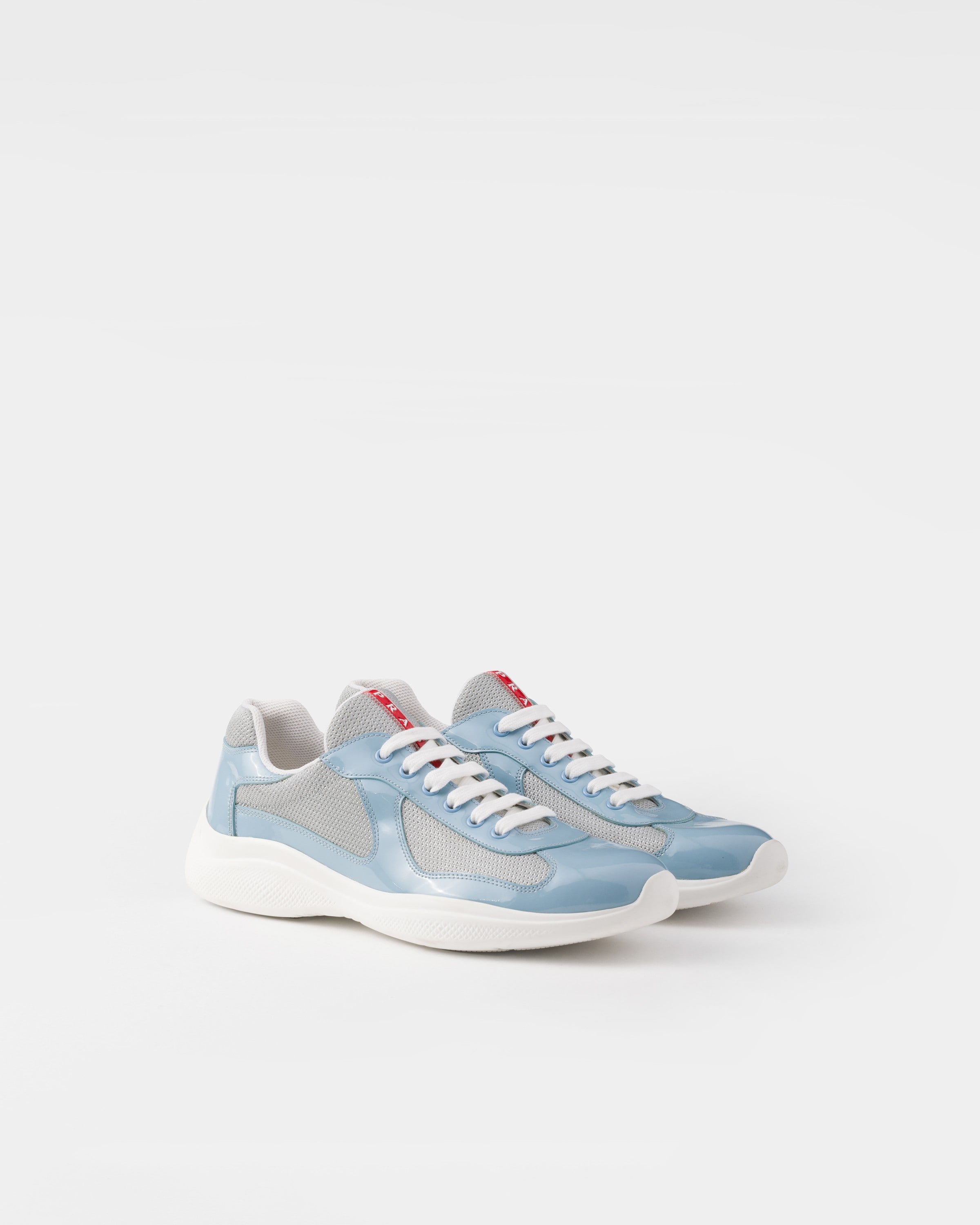 Sneakers prada america’s cup en cuir verni et tiss PRADA Bleu