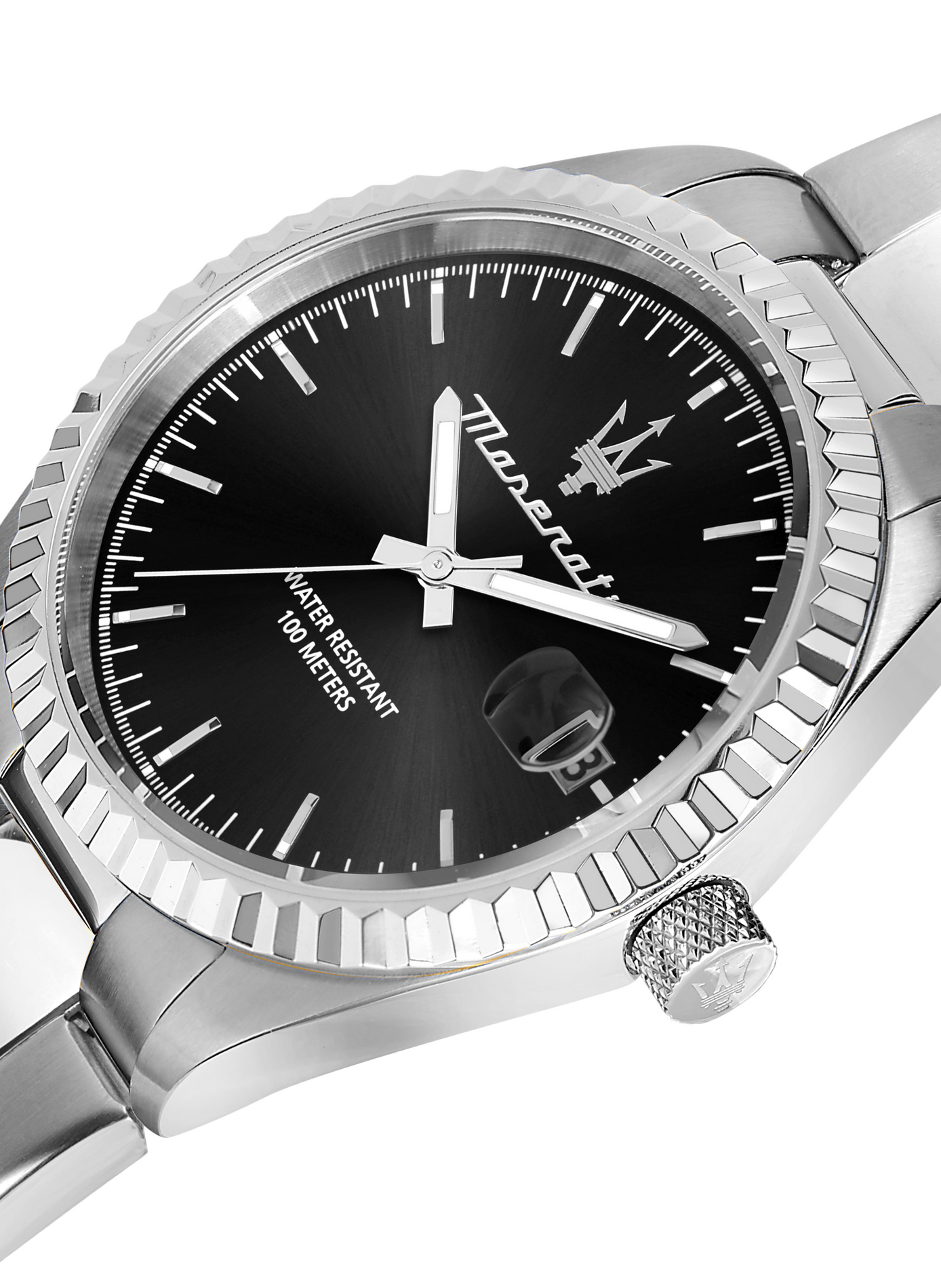 Montre quartz en acier inoxydable MASERATI Noir