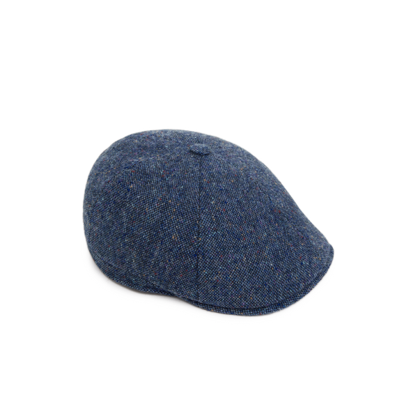 Saison 1865 Tweed Baker Boy Cap In Blue