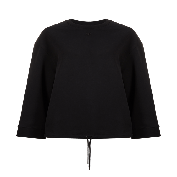 Courrèges Cotton Sweatshirt In Black