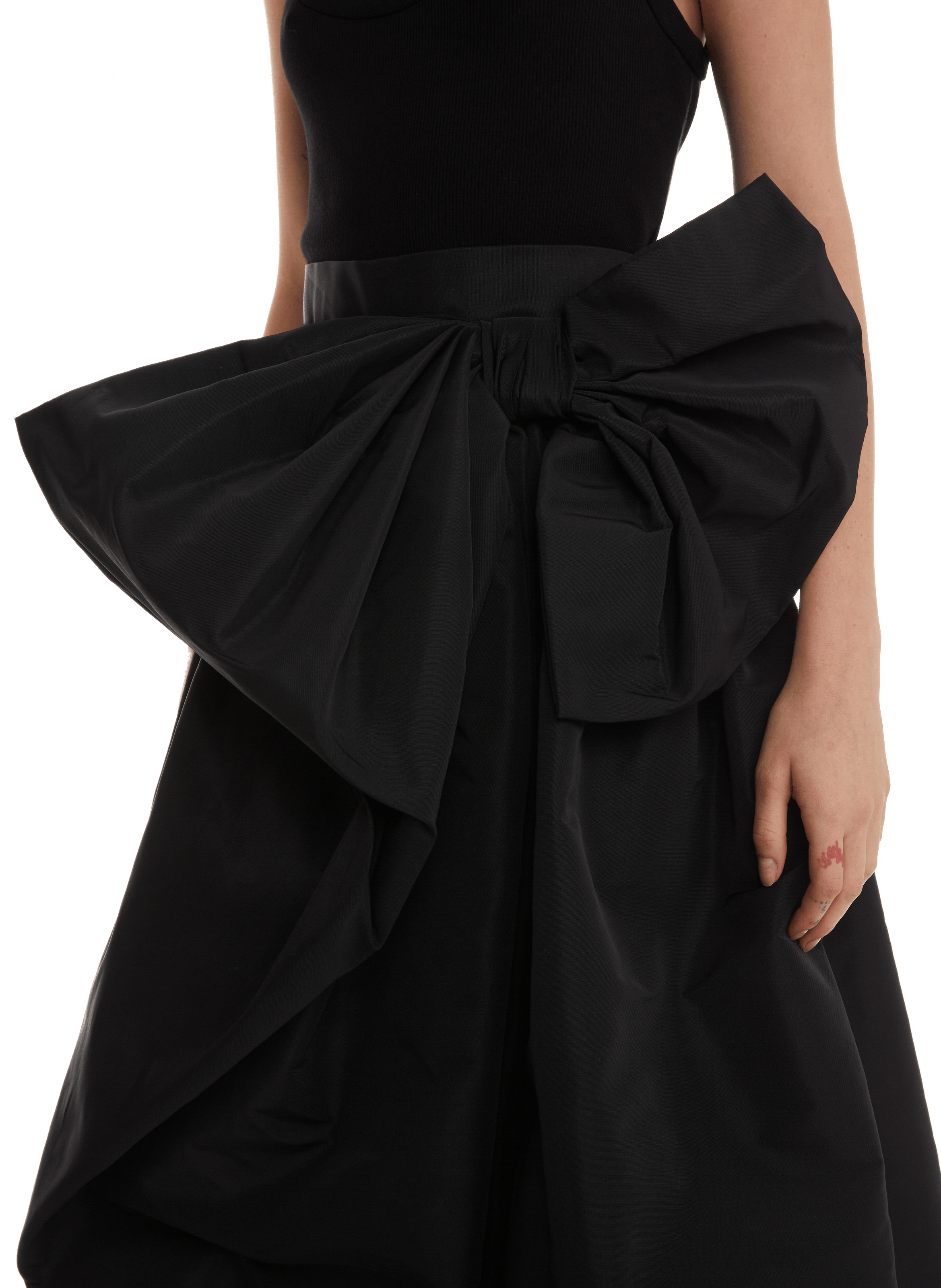 Robe longue évasée  ALEXANDER MCQUEEN Noir