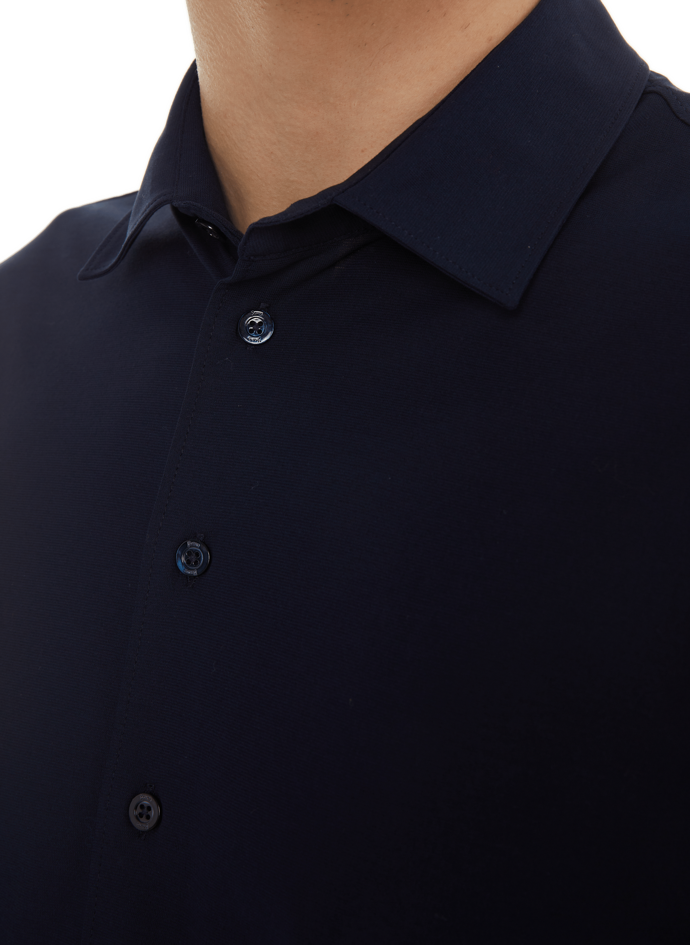 Plain cotton shirt HERNO Blue