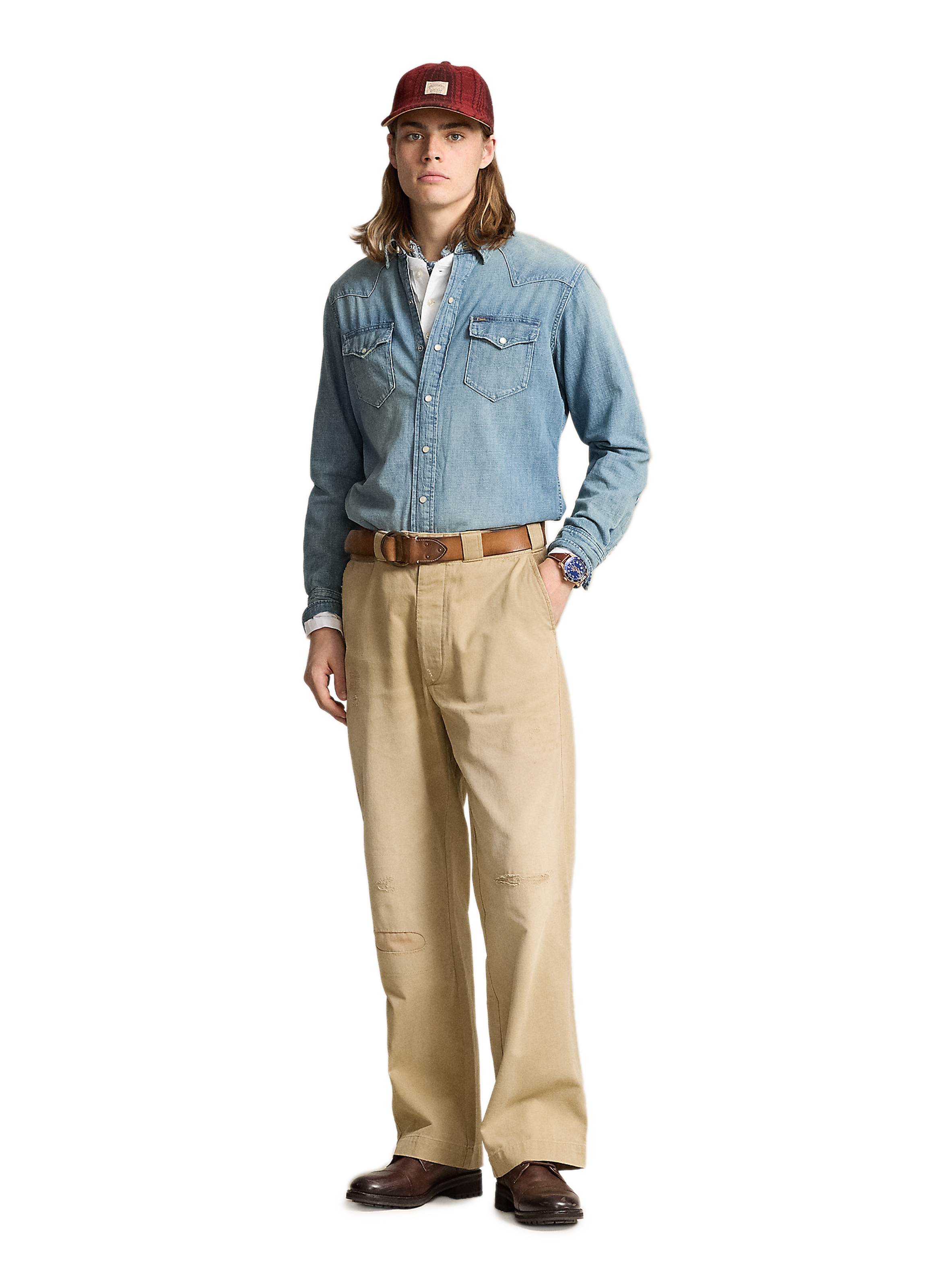 Iconic Western denim shirt POLO RALPH LAUREN Blue