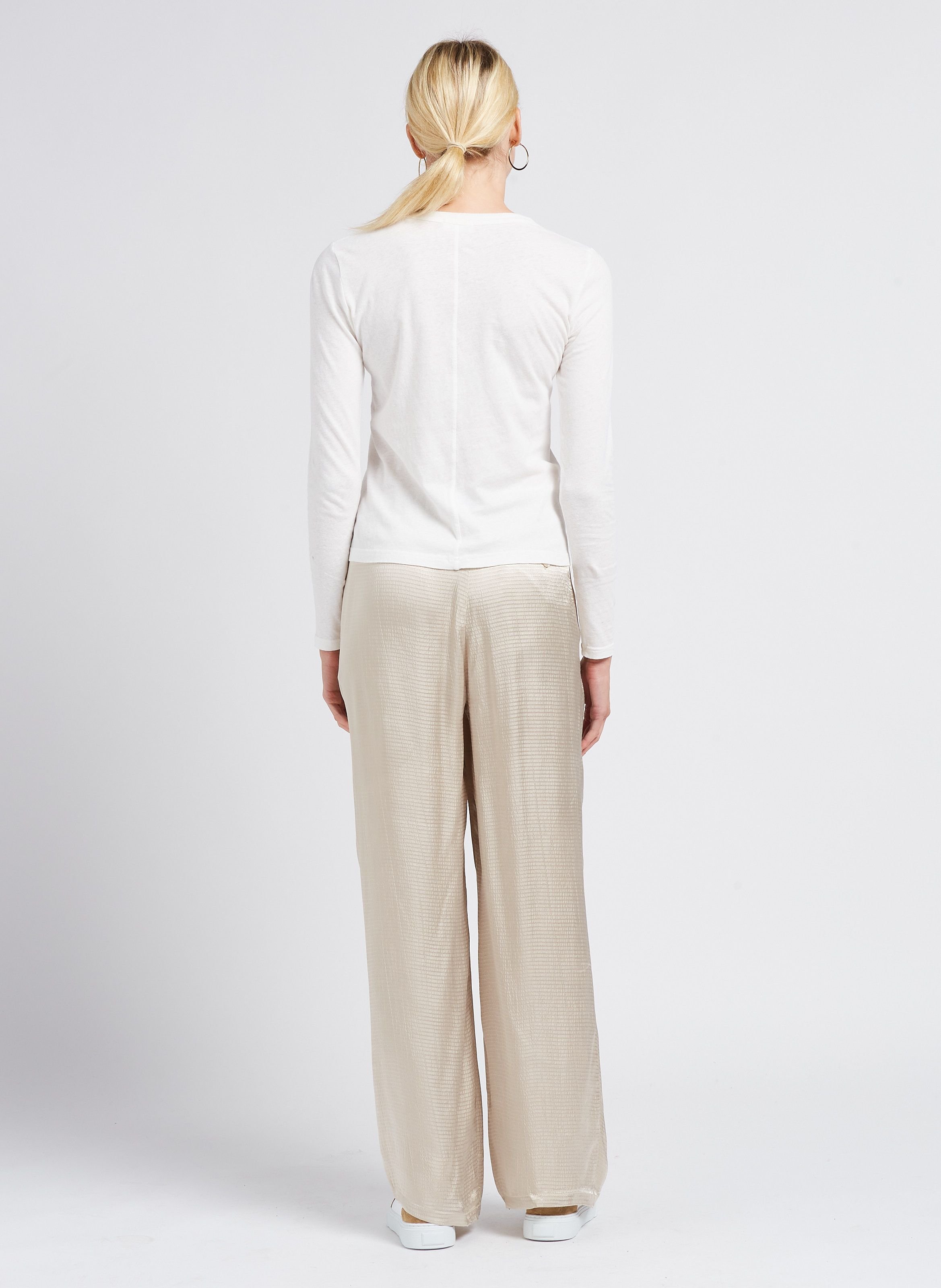 Tee-shirt à col rond en coton gamipy AMERICAN VINTAGE Blanc