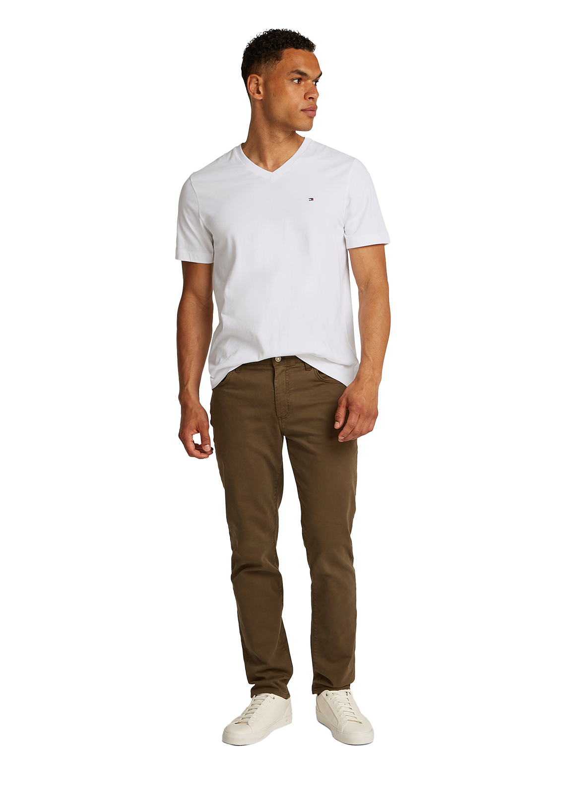 V-neck T-shirt TOMMY HILFIGER White