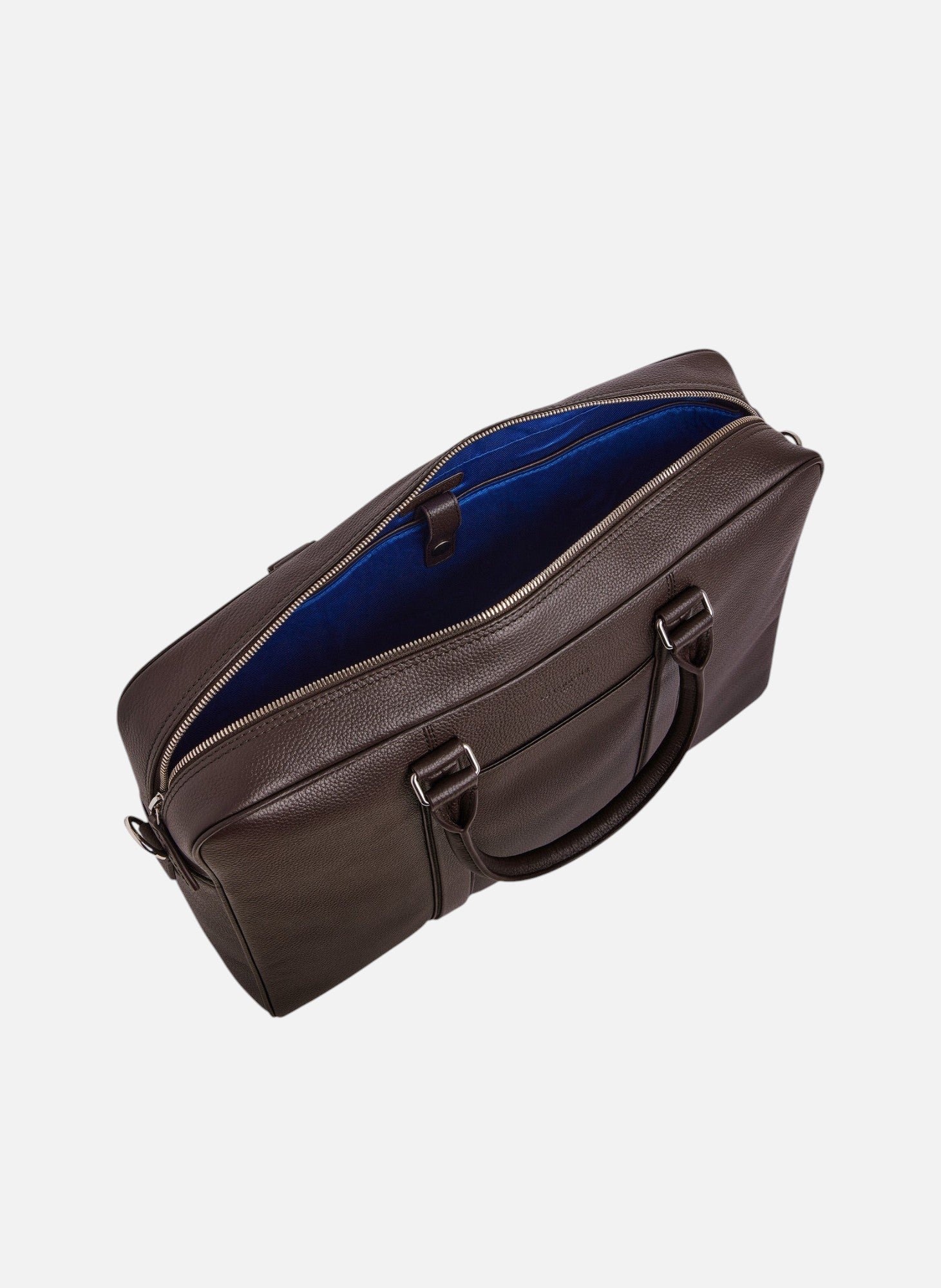 Porte documents 15" charles en cuir grainé grand modèle LE TANNEUR Marron