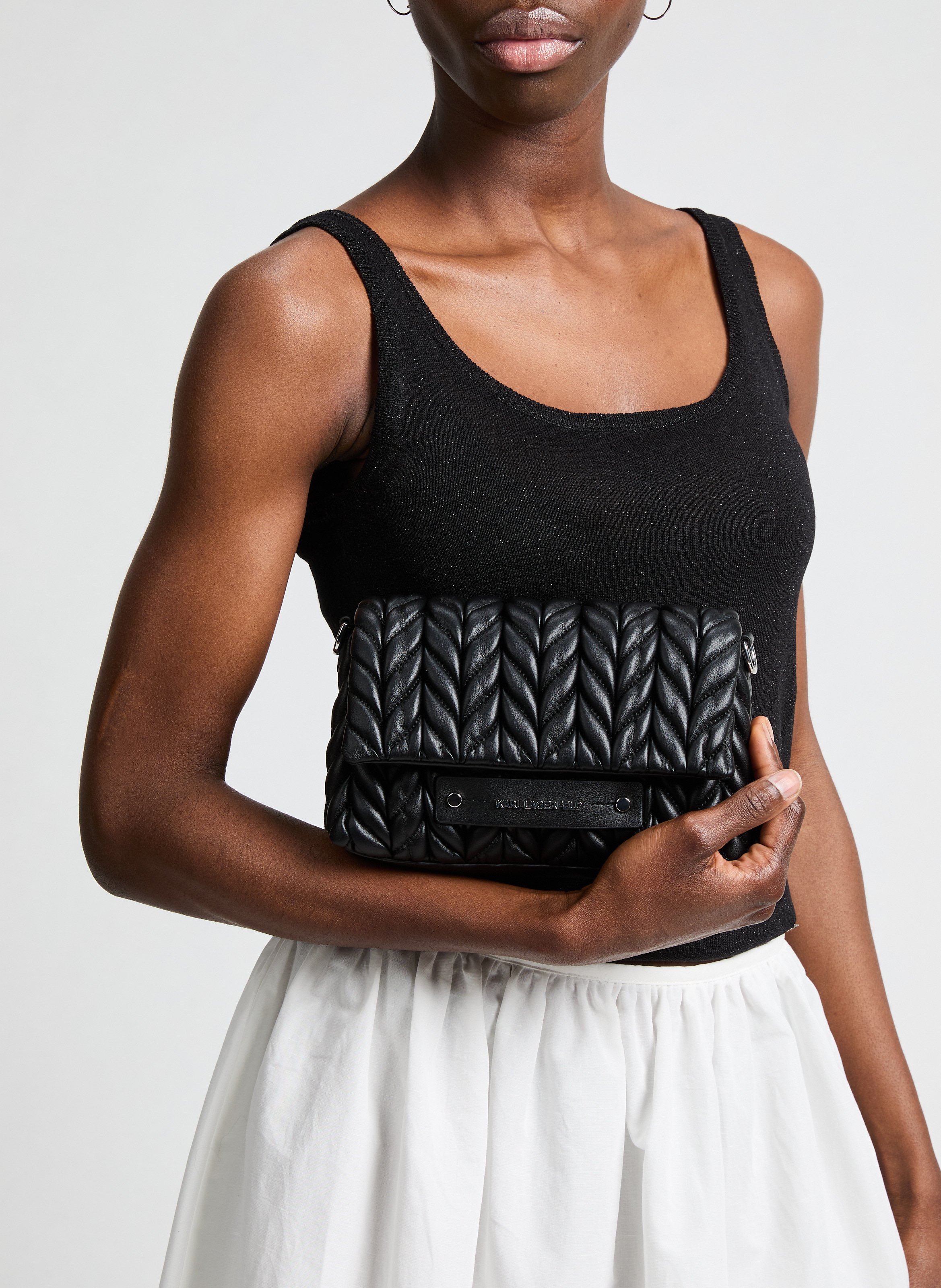 Sac à bandoulière matelassé  KARL LAGERFELD Noir