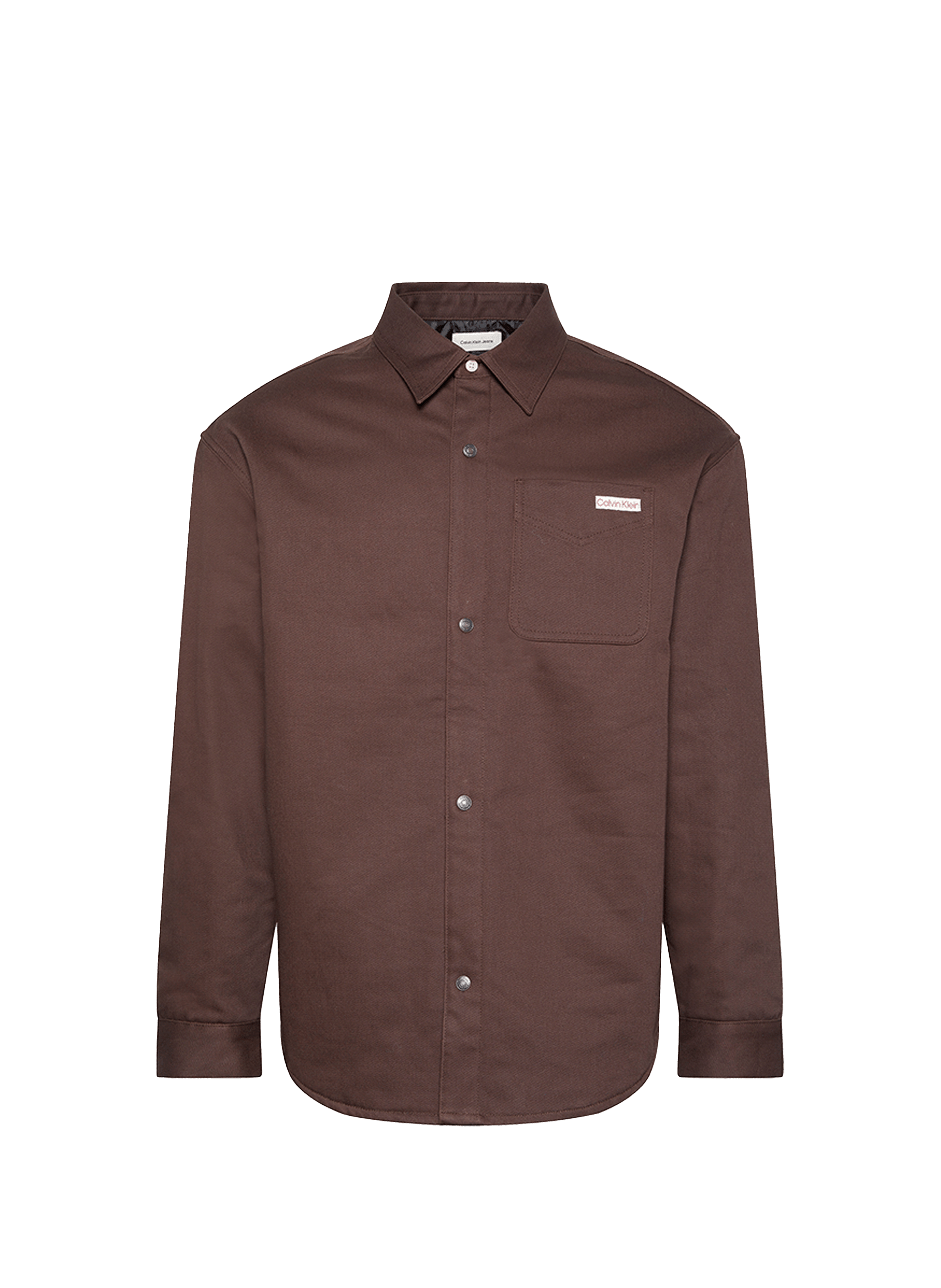 CALVIN KLEIN Chemise droite en coton Marron