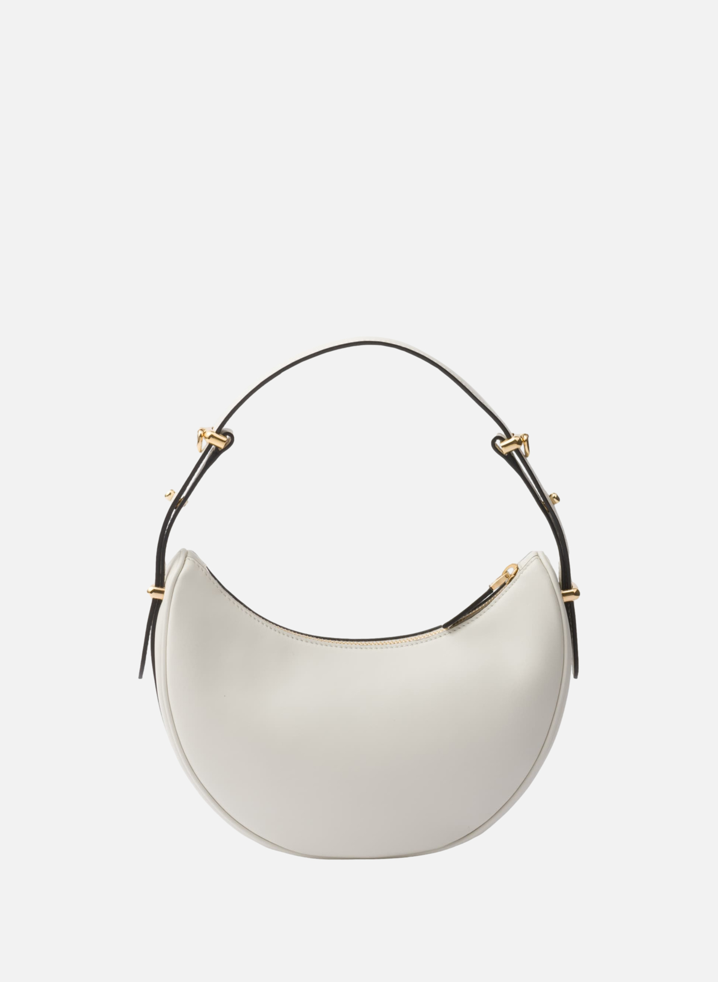 Sac porté épaule prada arqué en cuir PRADA Blanc