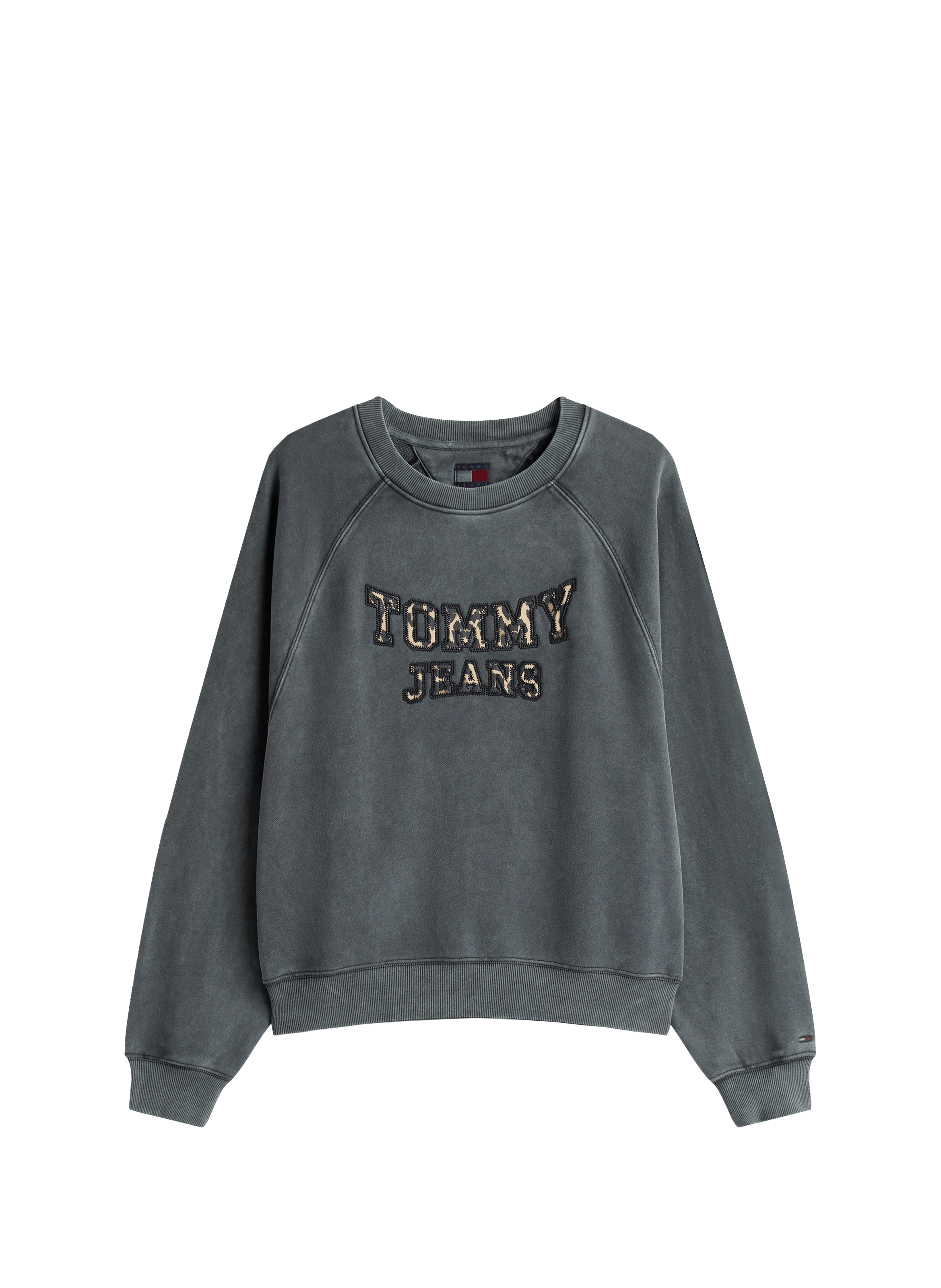 Pull à logo en coton TOMMY HILFIGER Noir