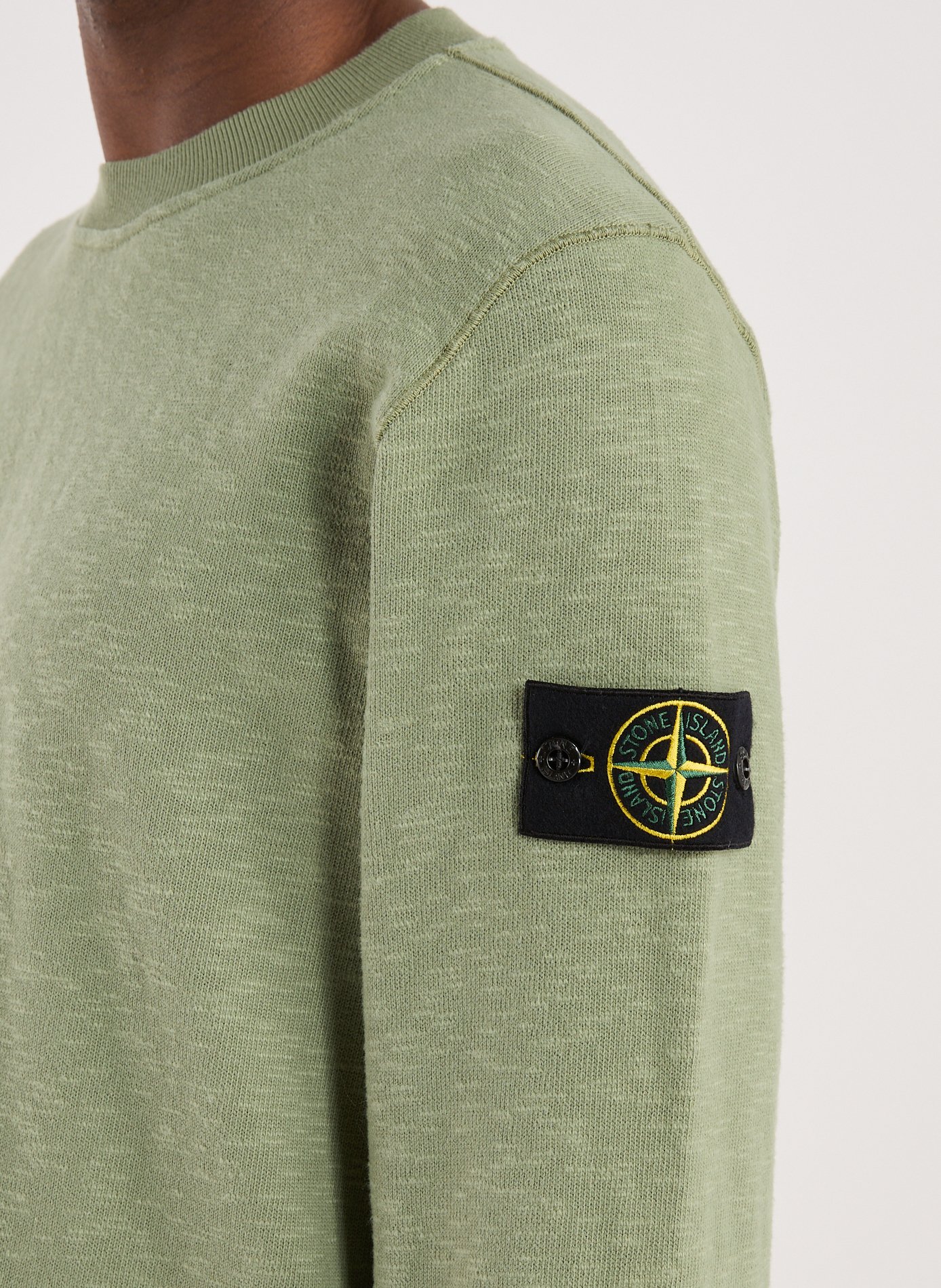 Sweatshirt droit en coton STONE ISLAND Vert