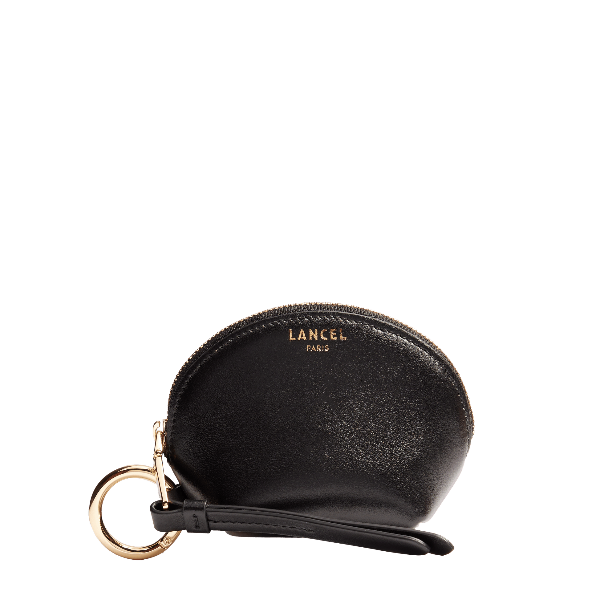 Porte-monnaie zippé origami de lancel en cuir LANCEL Noir