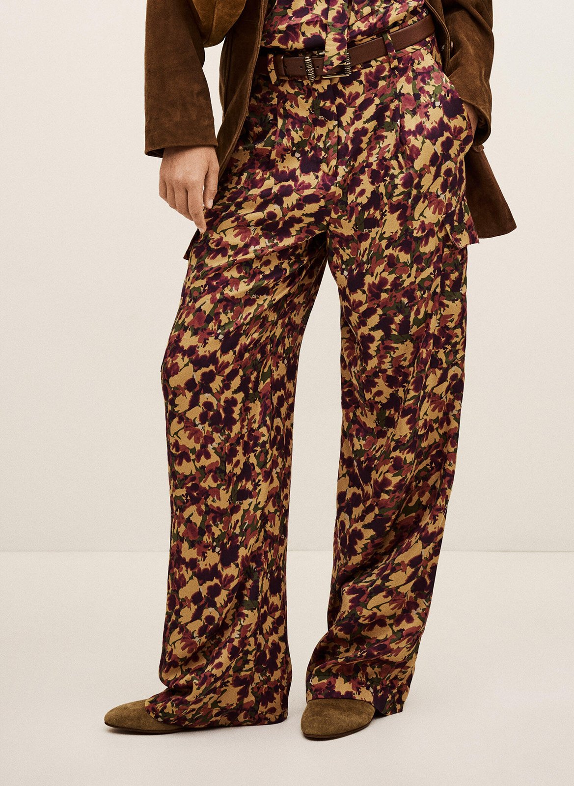 Pantalon droit imprimé nary BA&SH Orange