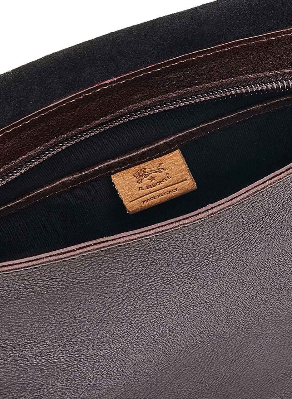 Sac à bandoulière en cuir IL BISONTE Marron