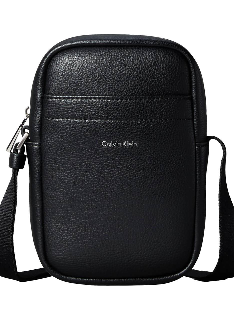 Faux leather shoulder bag CALVIN KLEIN Black