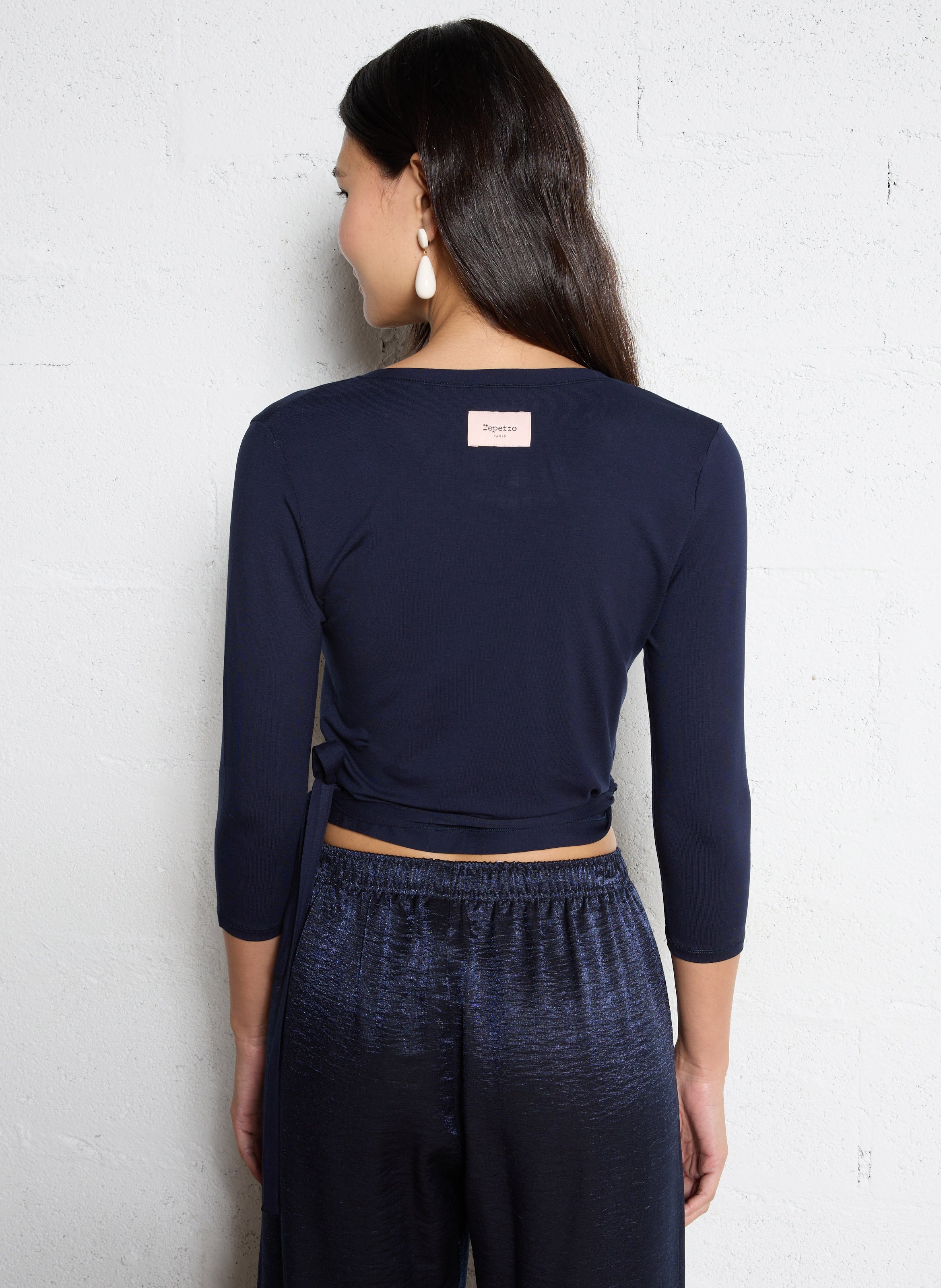 Gilet ajusté cache-coeur Bleu