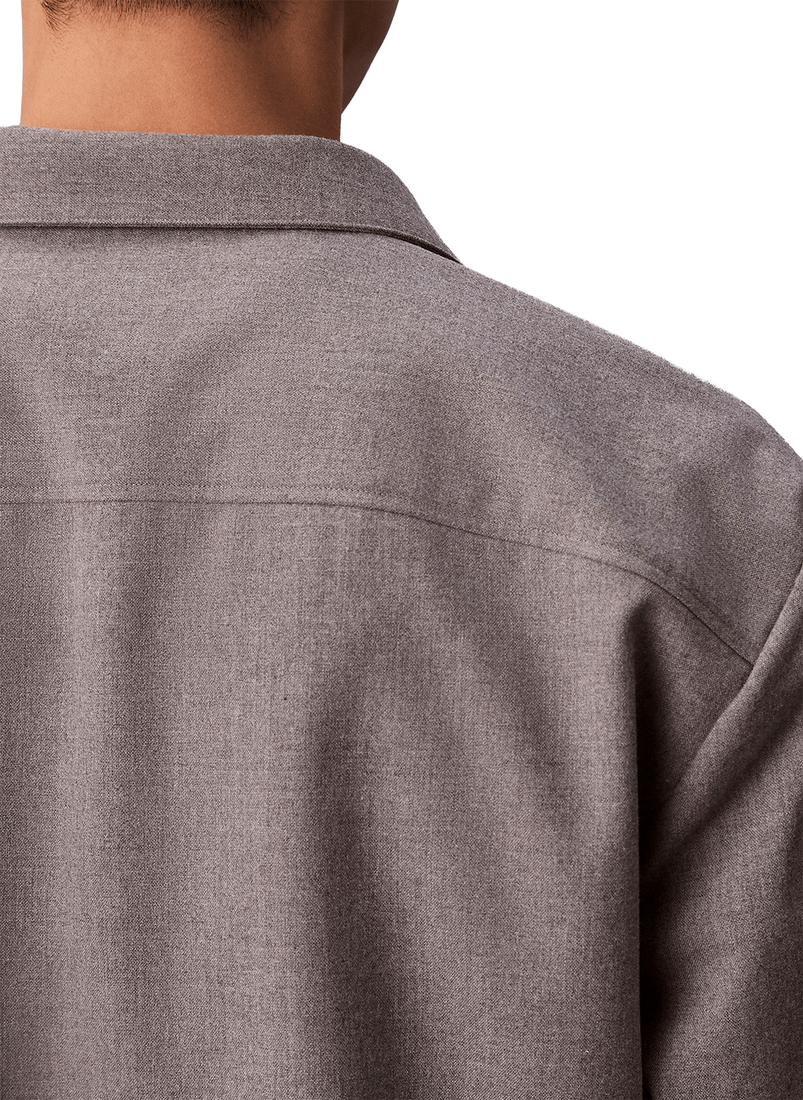 Straight shirt in blended wool CALVIN KLEIN Grey