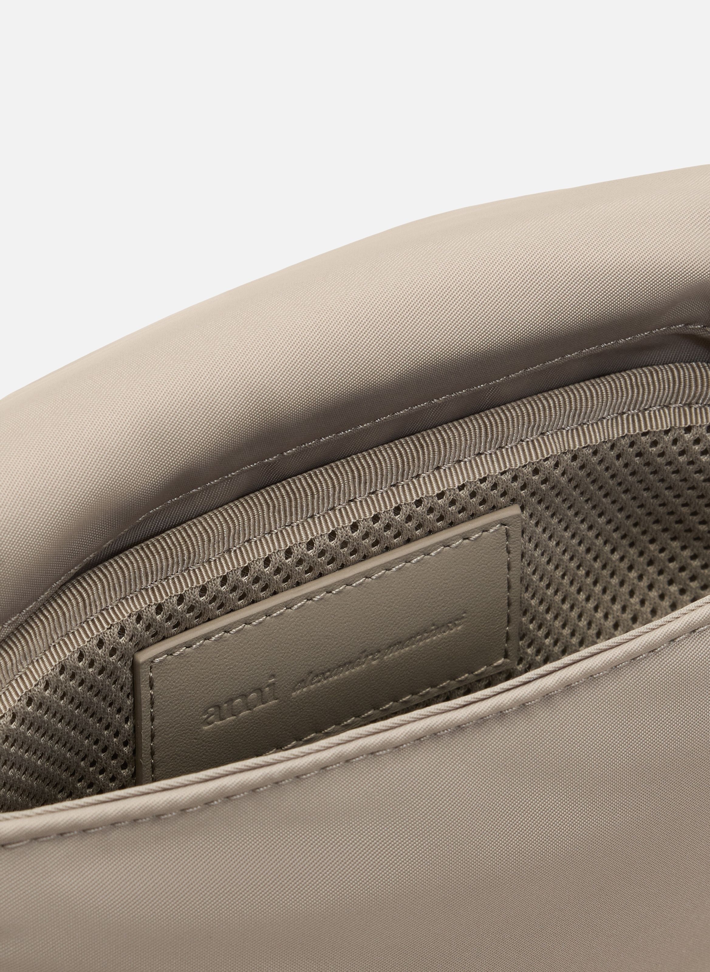 Sac Lunch Box Marcel En Nylon Ouatiné unisexe AMI PARIS Gris