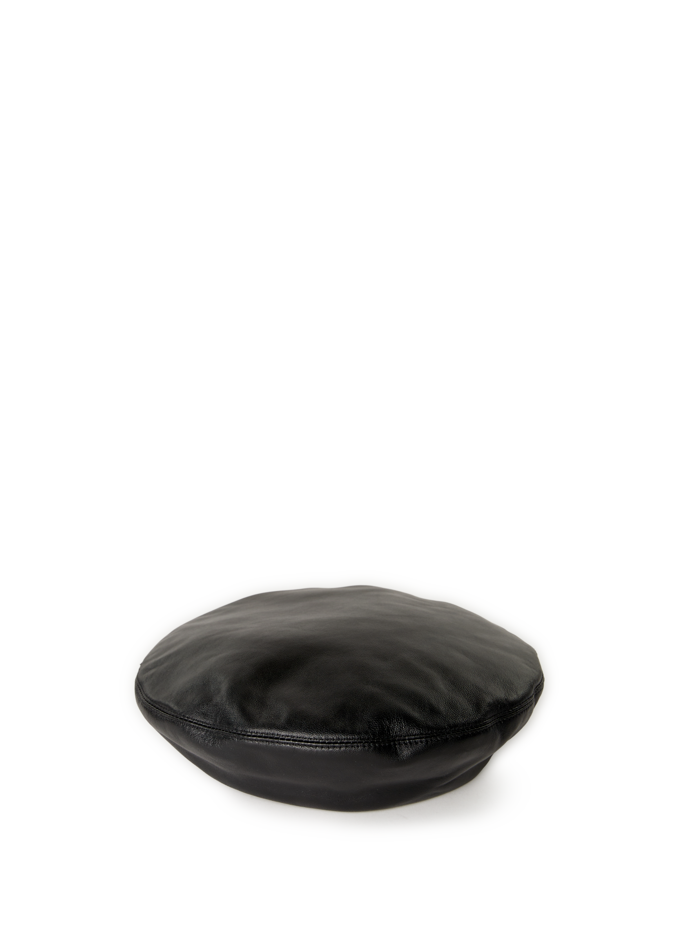 Leather beret SAMSOE SAMSOE Black