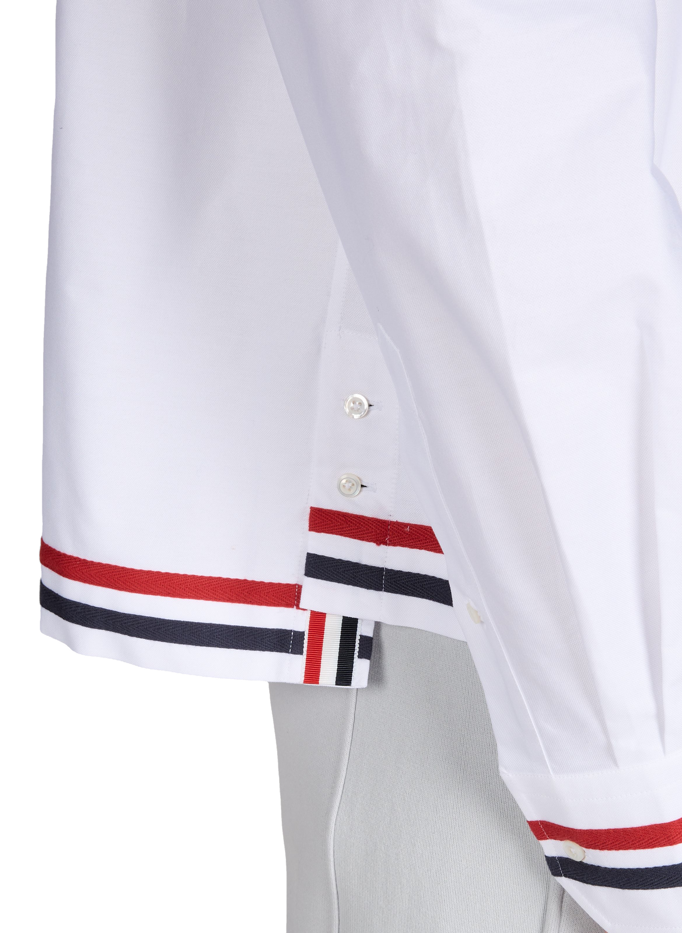 Oversized shirt with an American collar in cotton THOM BROWNE White