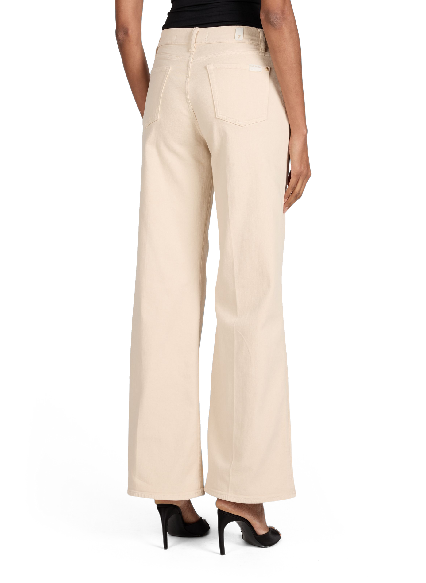 Wide leg Lotta jeans in blended cotton 7 FOR ALL MANKIND Beige