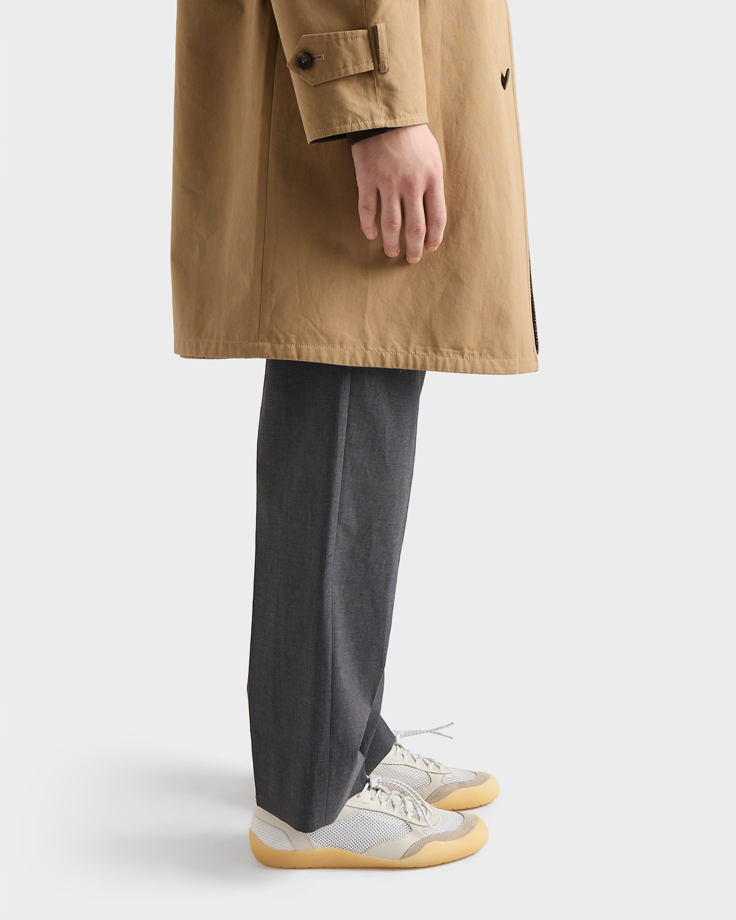 Baskets speedrock en cuir et mesh PRADA Beige