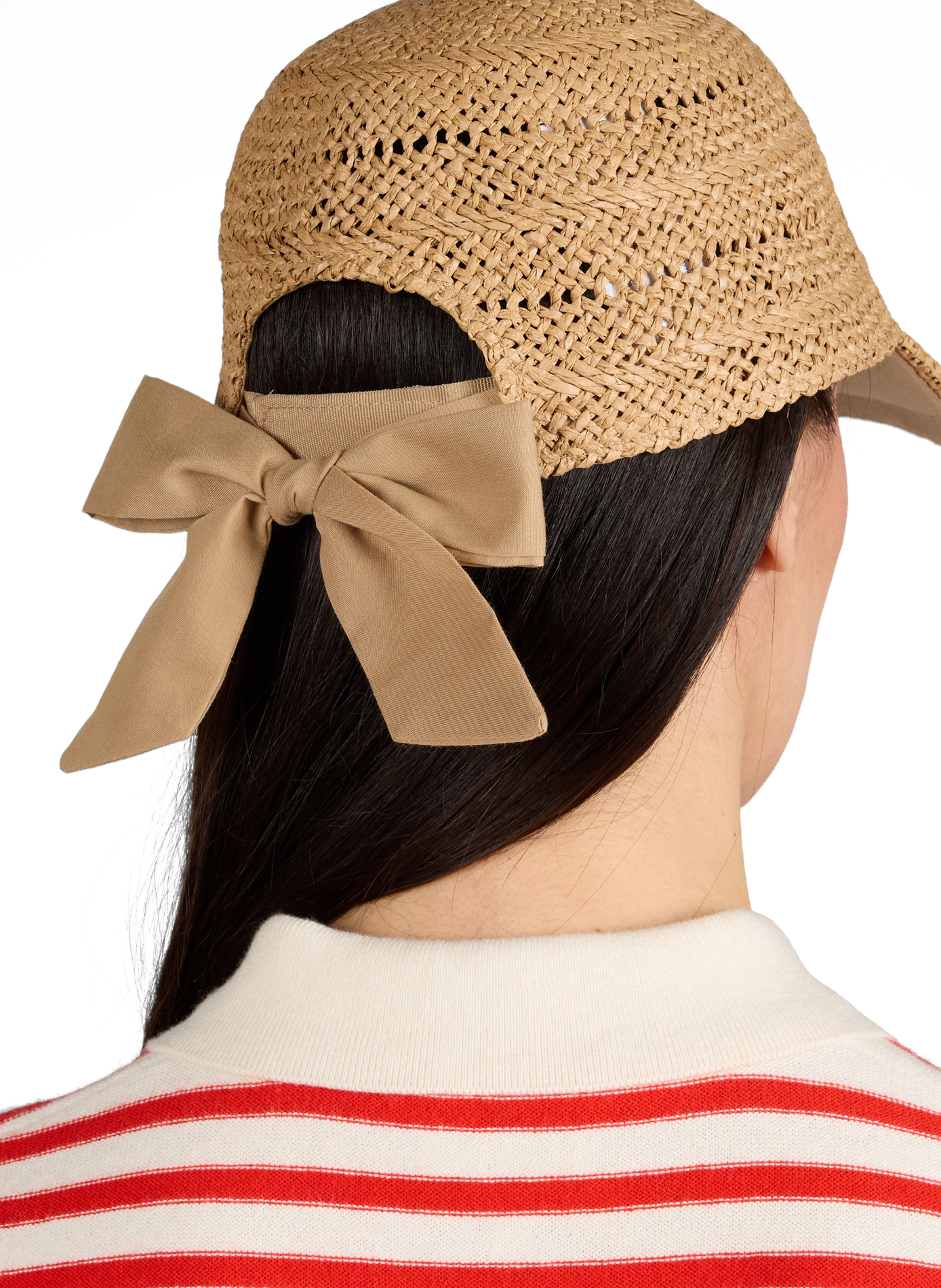 Raffia bow cap AU PRINTEMPS PARIS Brown