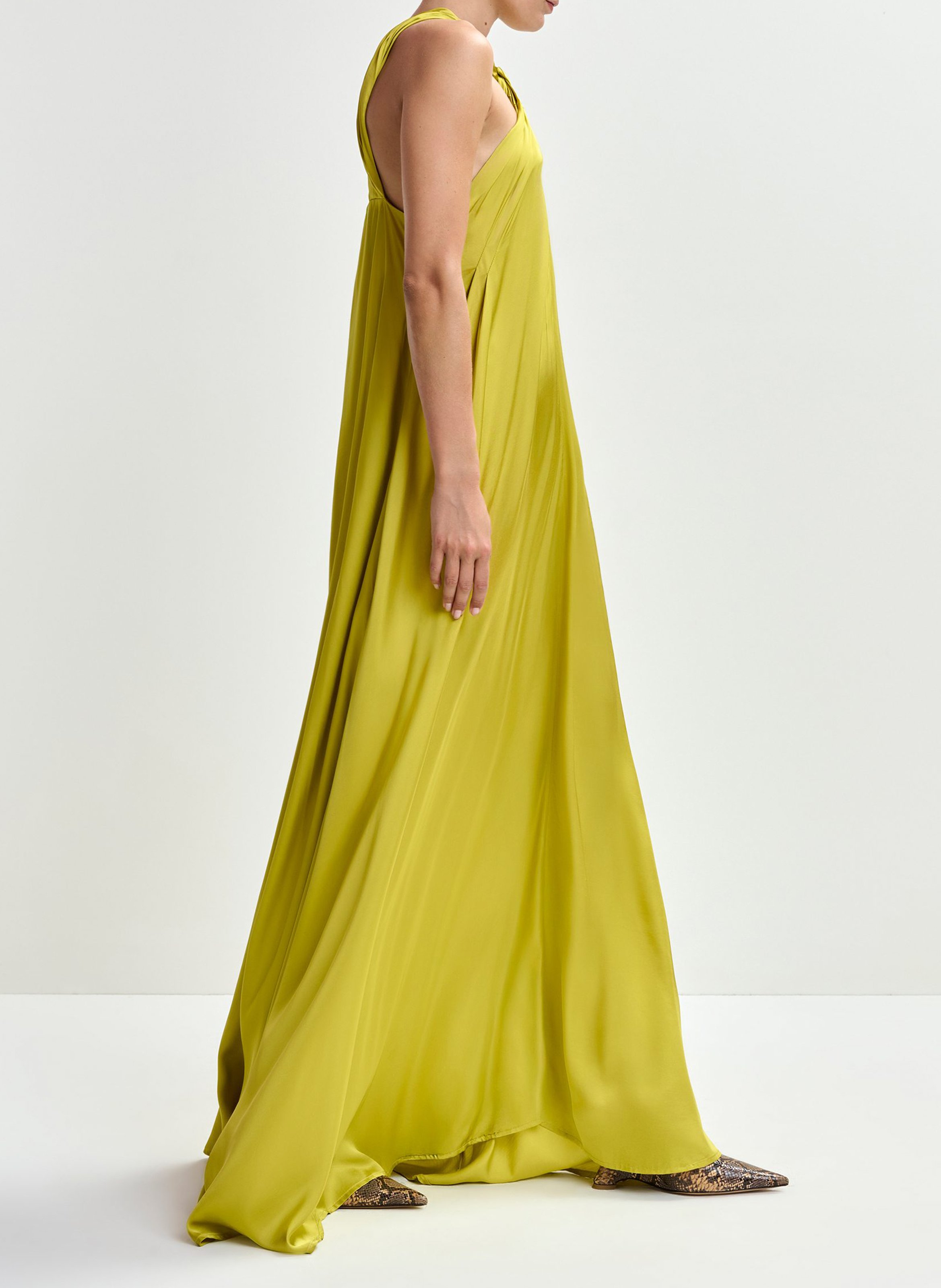 Robe longue dos nu jaycee ESSENTIEL ANTWERP Jaune