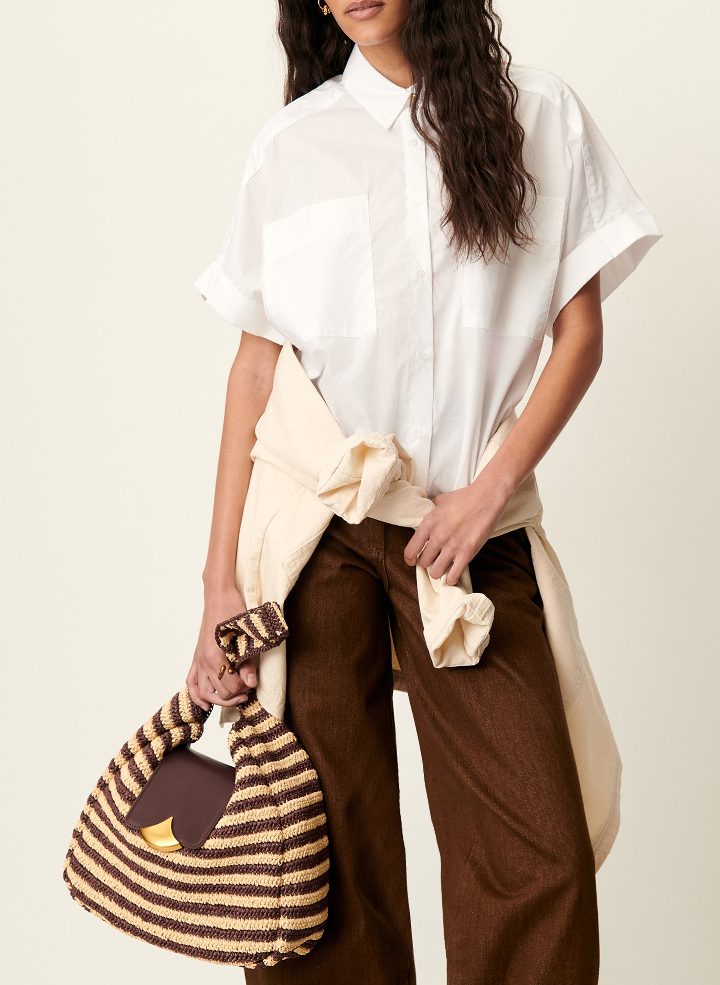 Chemise droite en coton dellord SESSUN Blanc