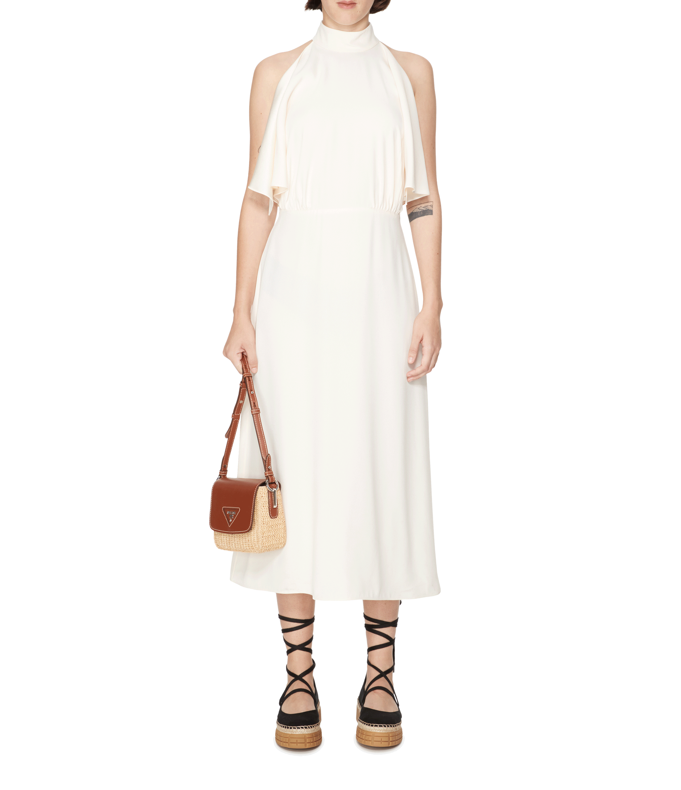 Ruffled Dress  PRADA Beige