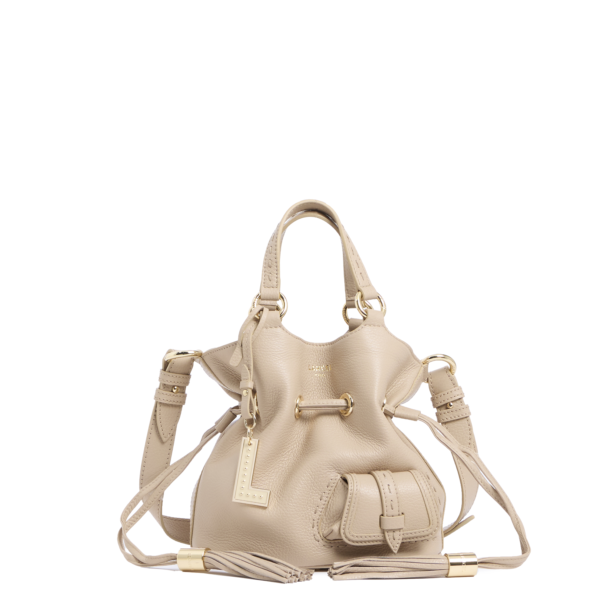 Sac seau s premier flirt de lancel en cuir LANCEL Beige